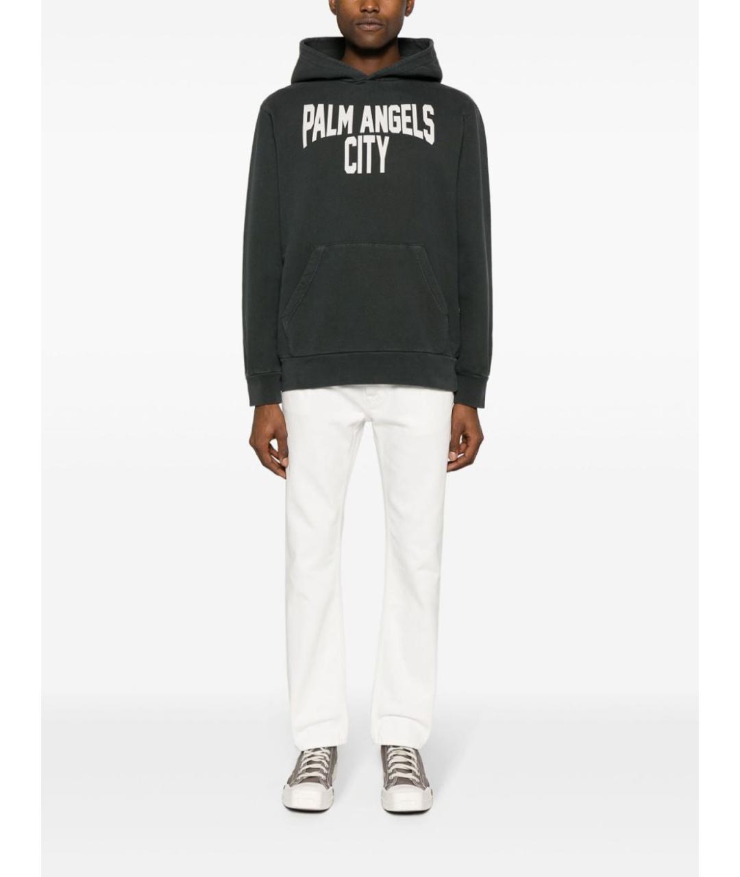 PALM ANGELS Белые хлопковые прямые джинсы, фото 2