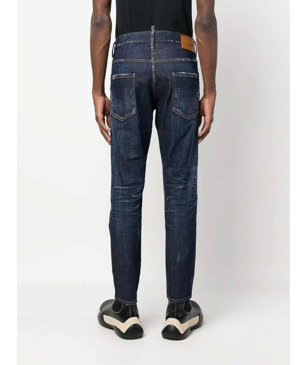 DSQUARED2 Темно-синие хлопковые джинсы скинни, фото 4