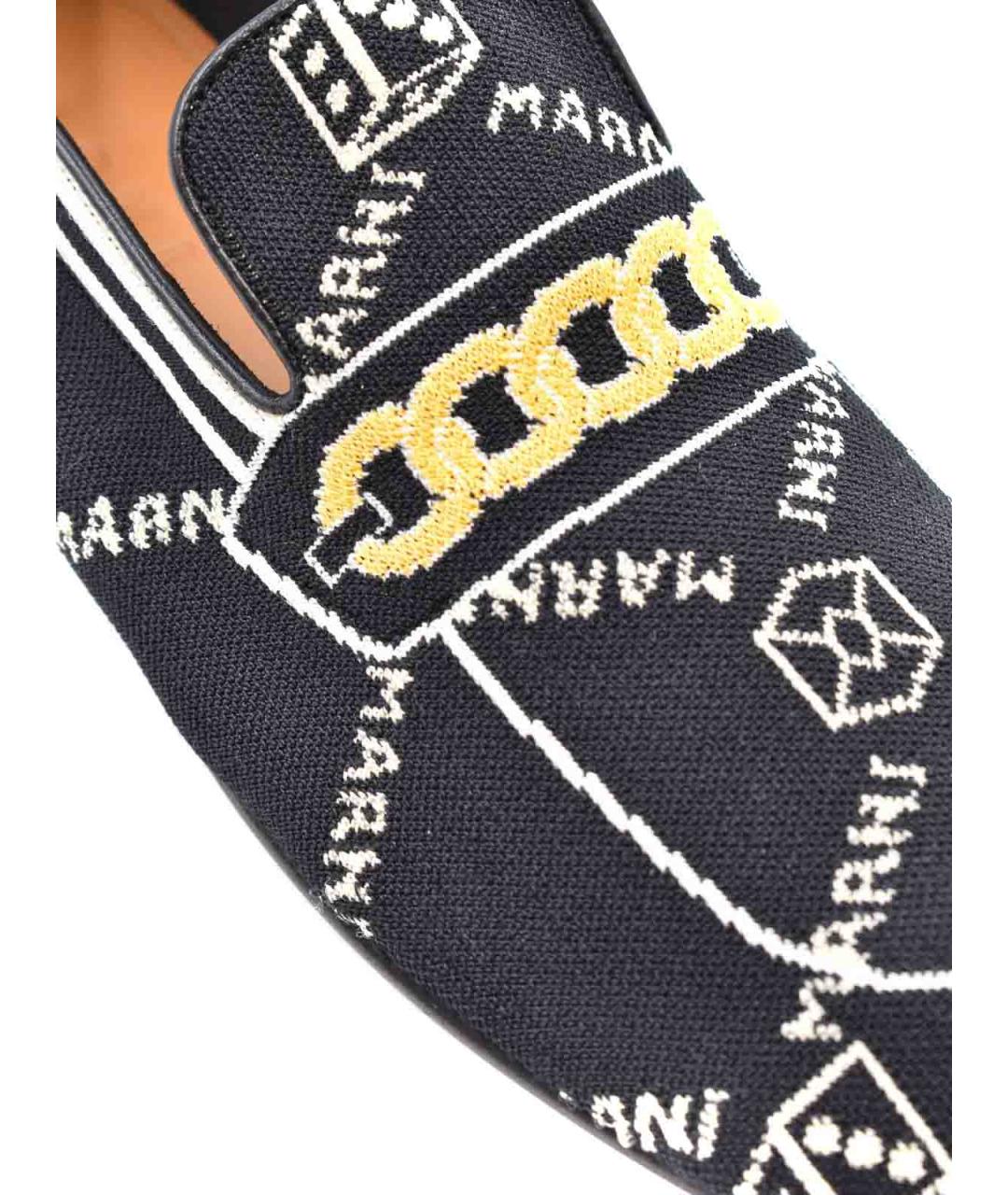 MARNI Черные текстильные лоферы, фото 4