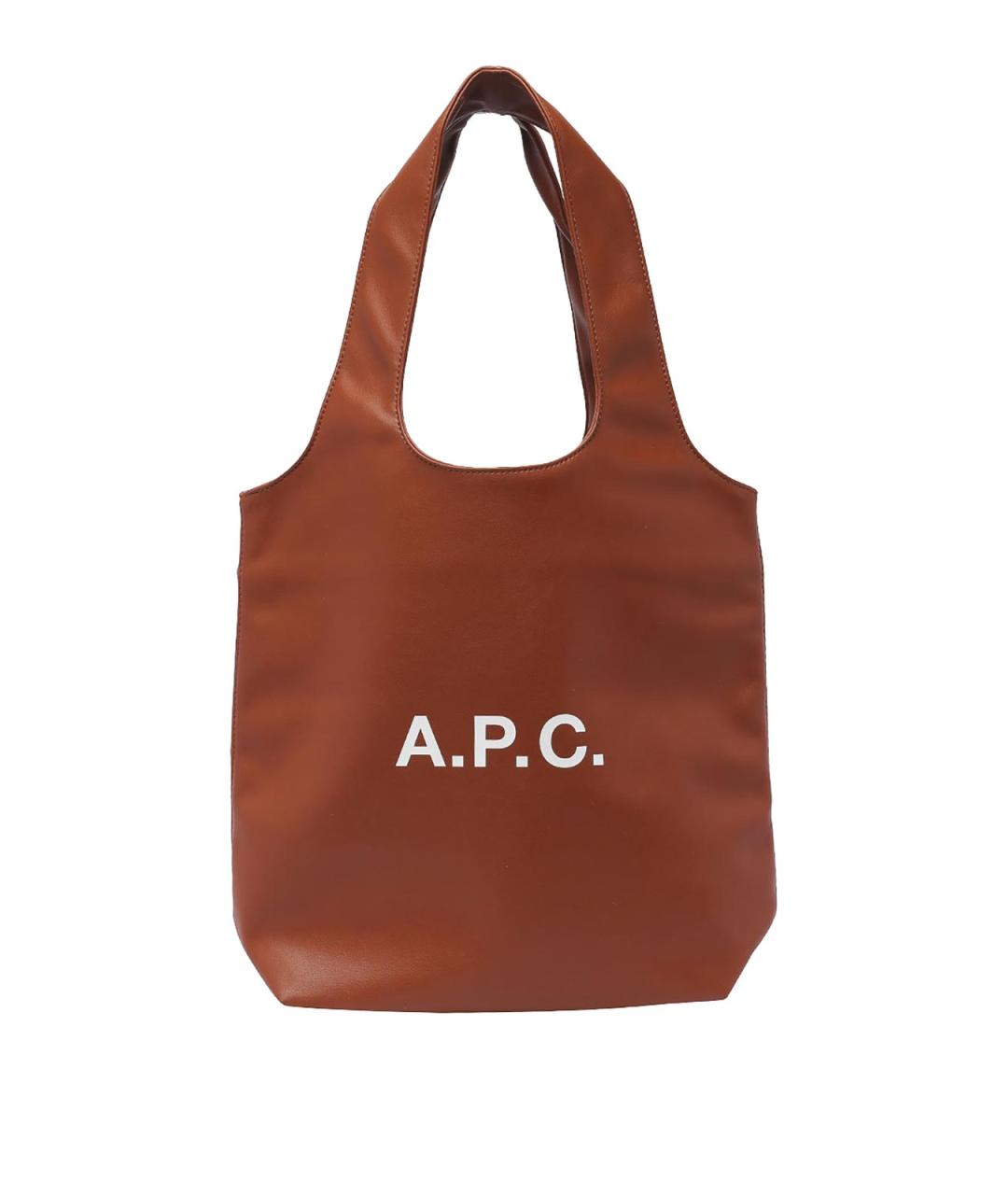 A.P.C. Коричневая синтетическая сумка через плечо, фото 1