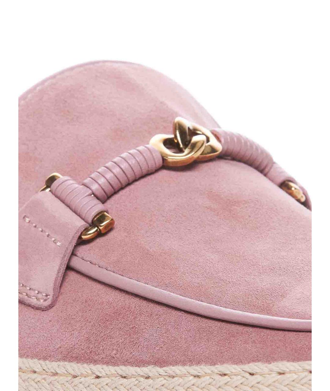TOD'S Розовые замшевые лоферы, фото 3