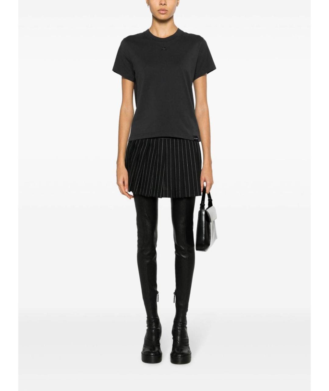 COURREGES Серая хлопковая футболка, фото 5