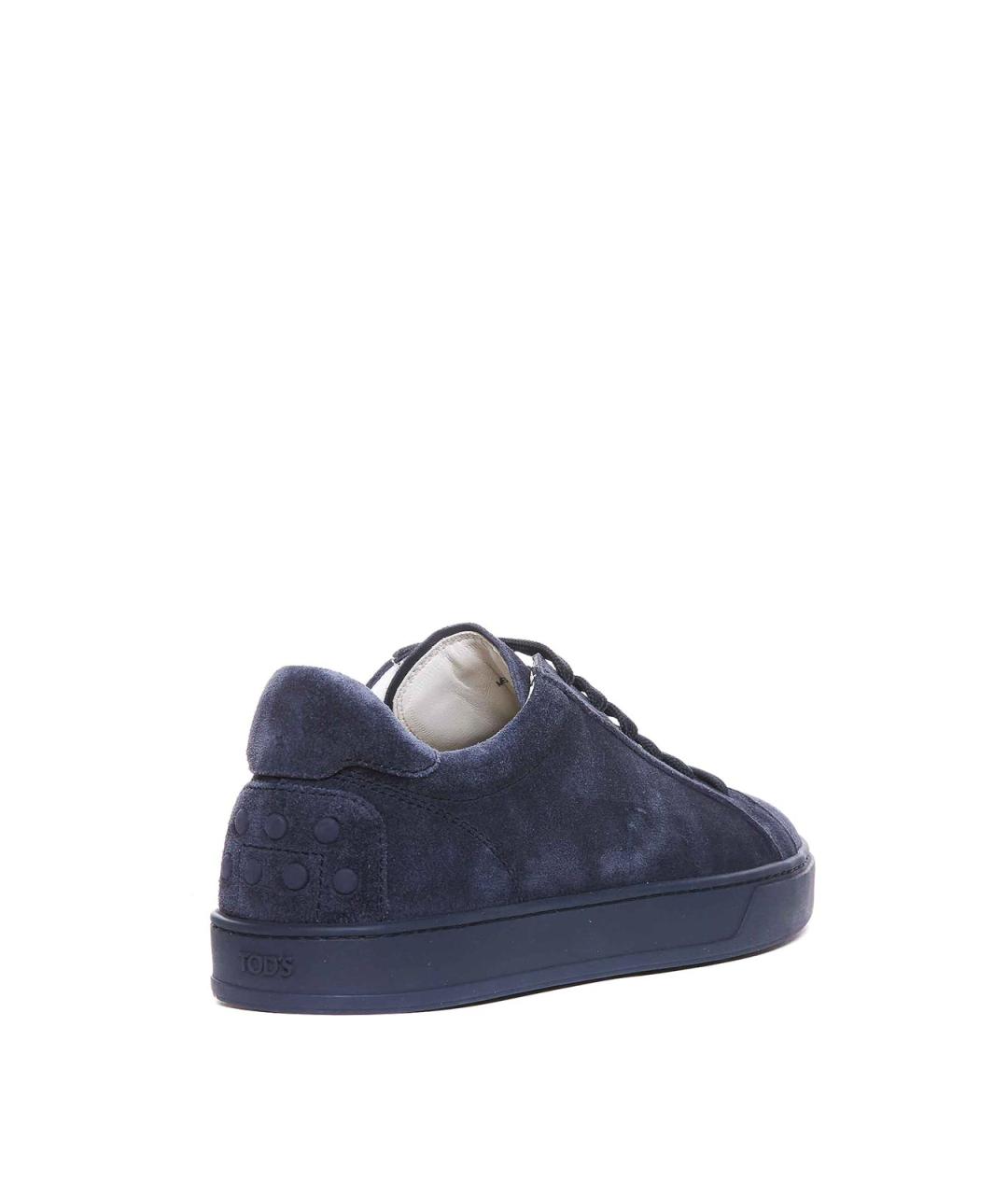 TOD'S Синие замшевые низкие кроссовки / кеды, фото 2