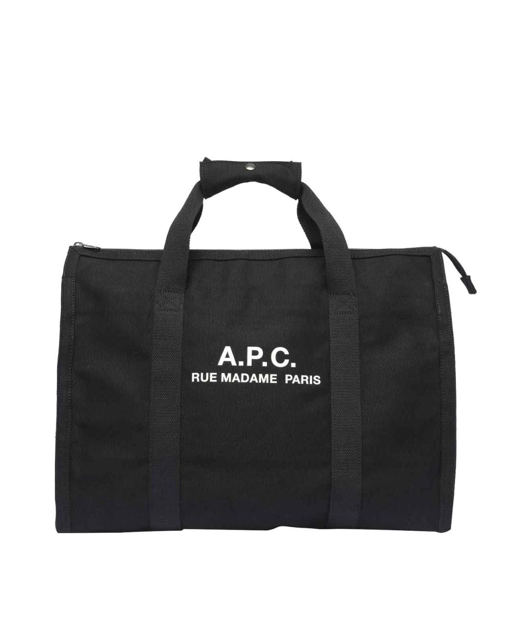 A.P.C. Черная хлопковая сумка тоут, фото 1