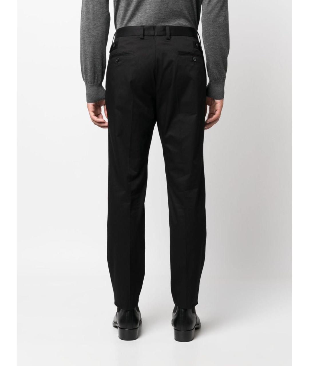 DOLCE&GABBANA Черные хлопковые классические брюки, фото 6