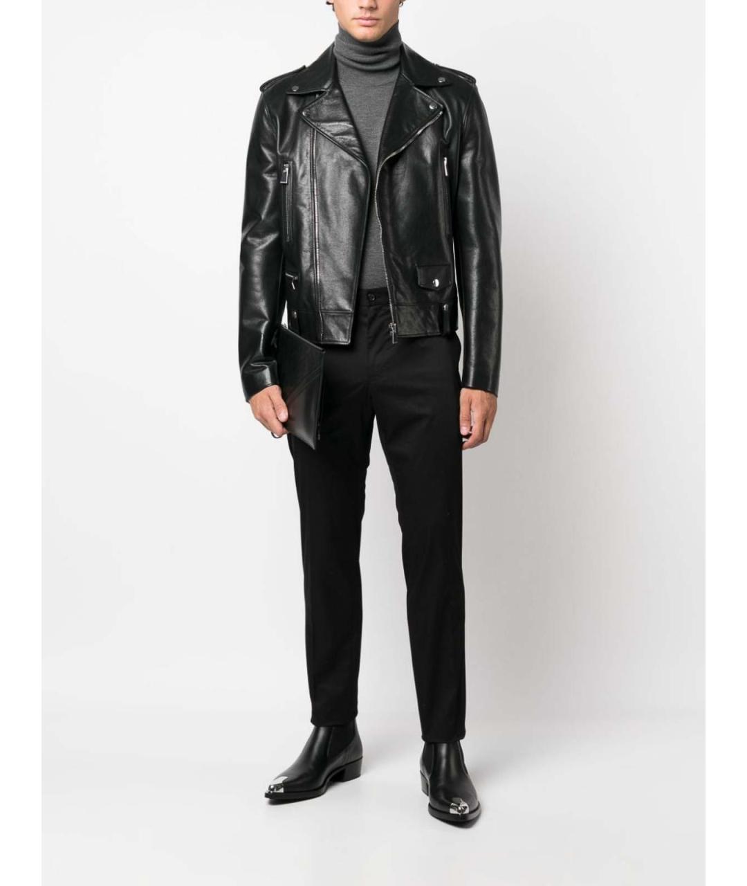 DOLCE&GABBANA Черные хлопковые классические брюки, фото 7