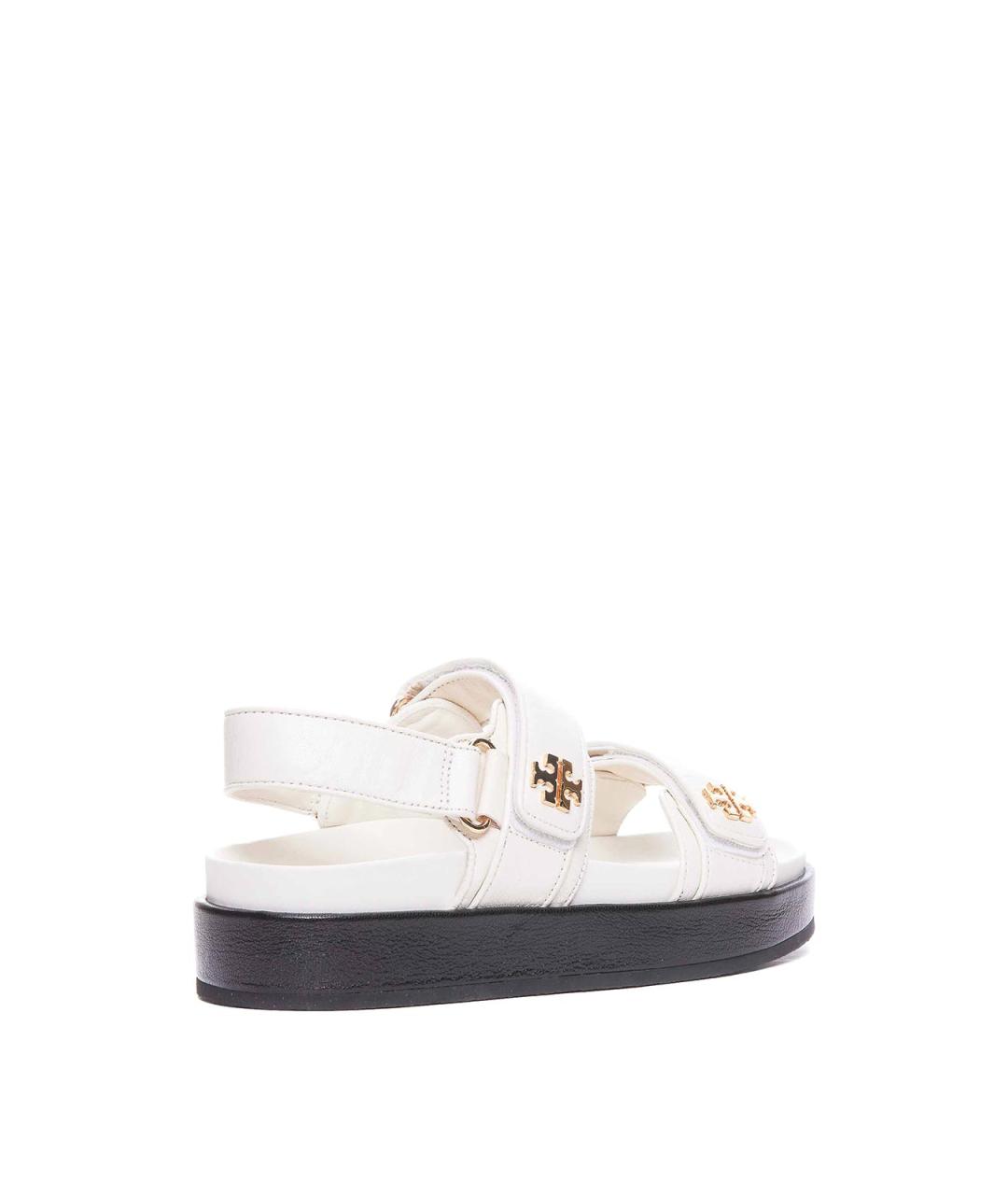 TORY BURCH Белые кожаные босоножки, фото 2