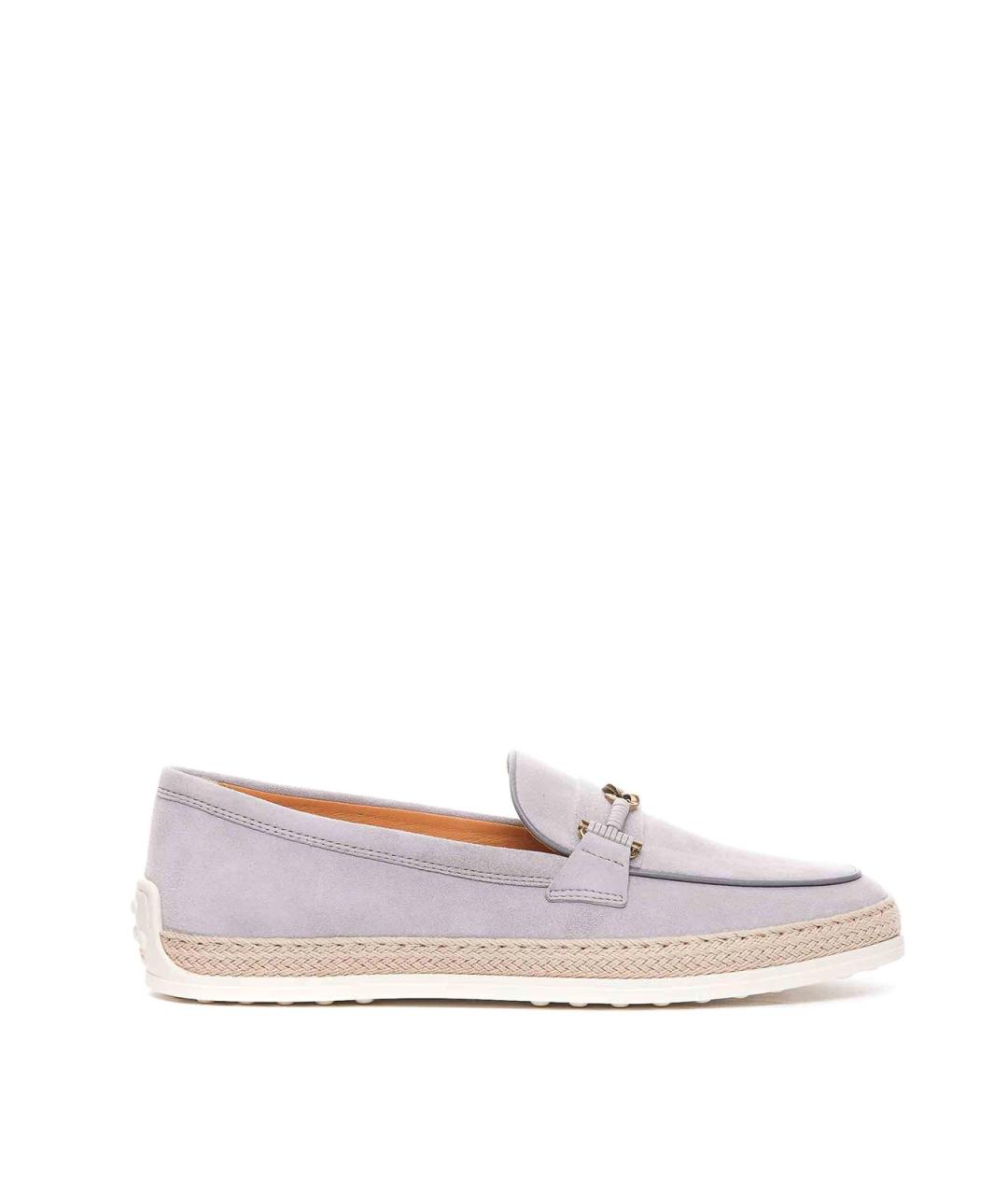 TOD'S Фиолетовые замшевые лоферы, фото 1