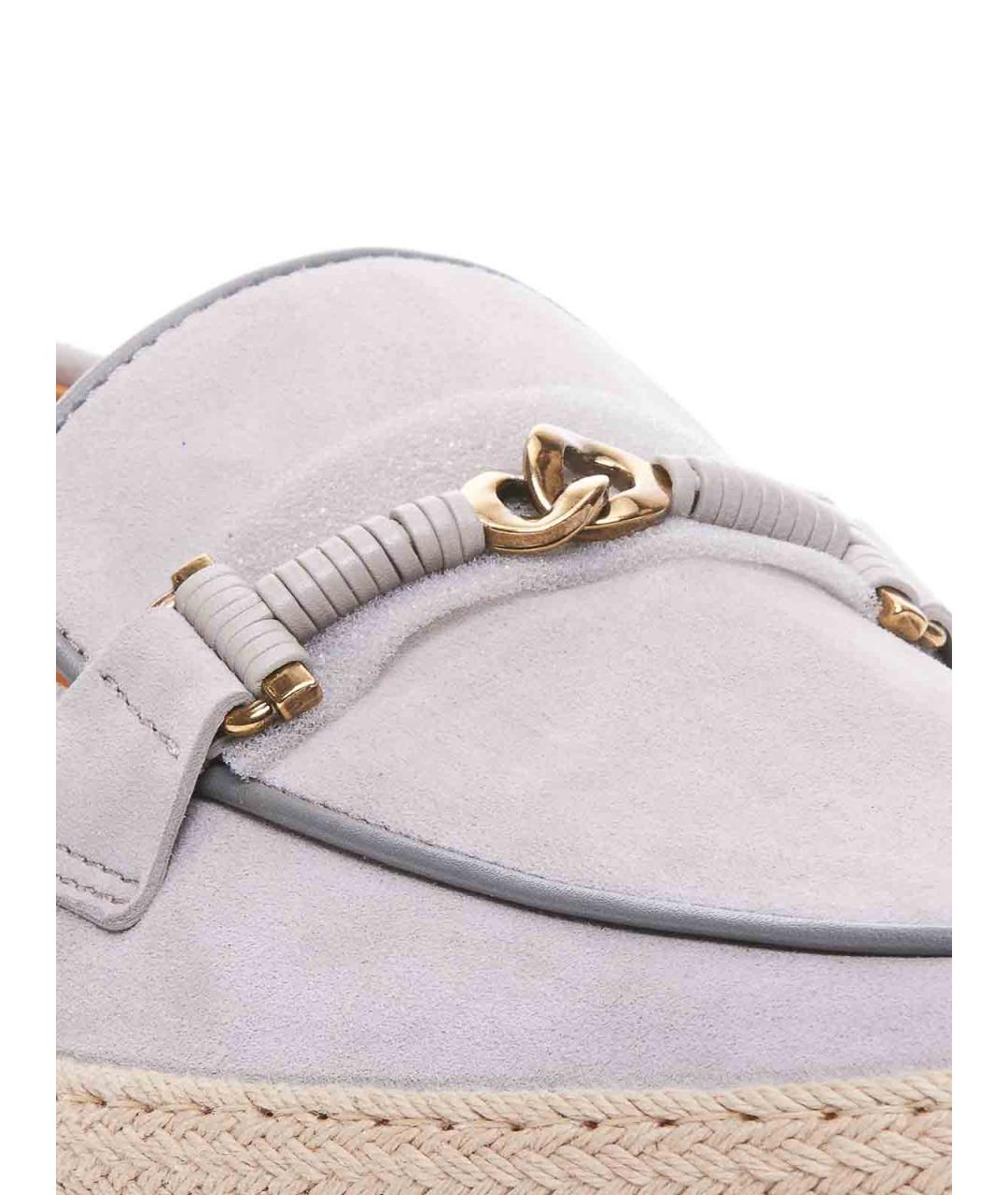 TOD'S Фиолетовые замшевые лоферы, фото 3