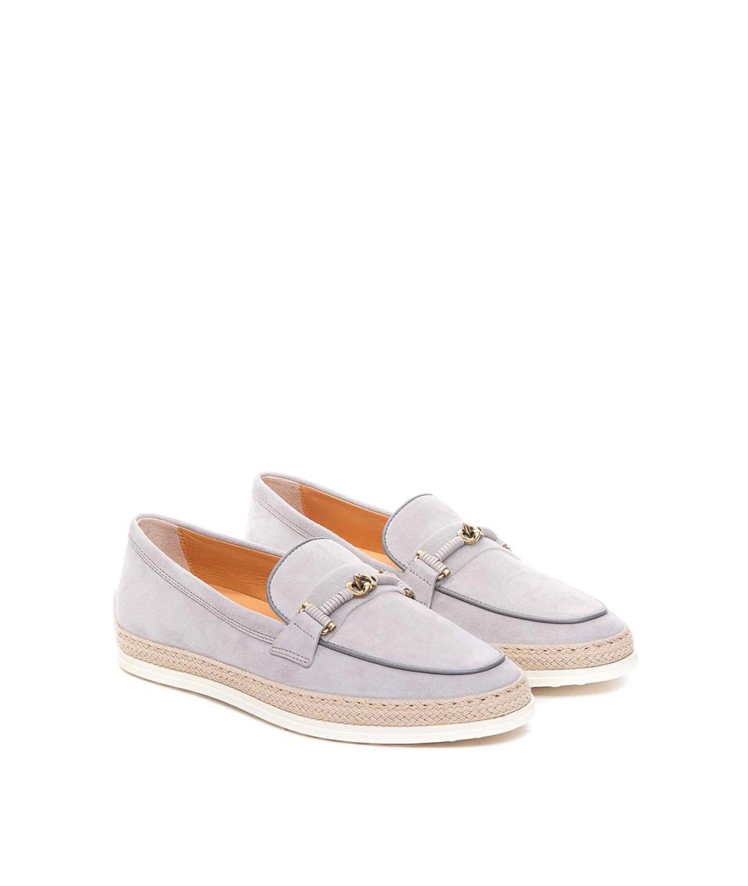 TOD'S Фиолетовые замшевые лоферы, фото 4
