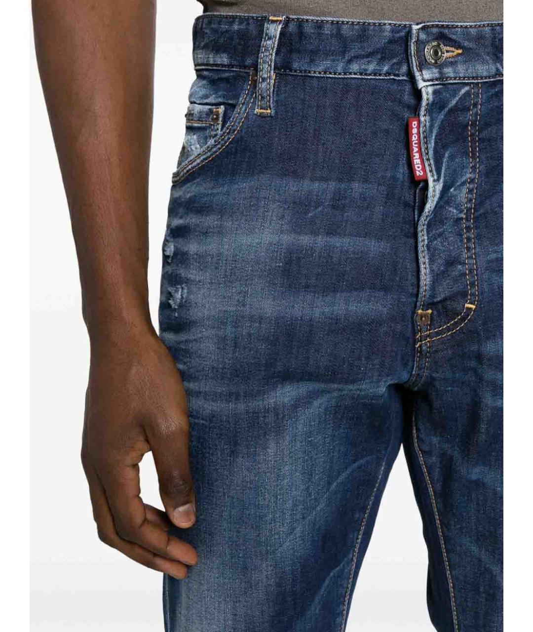DSQUARED2 Синие хлопковые джинсы скинни, фото 3