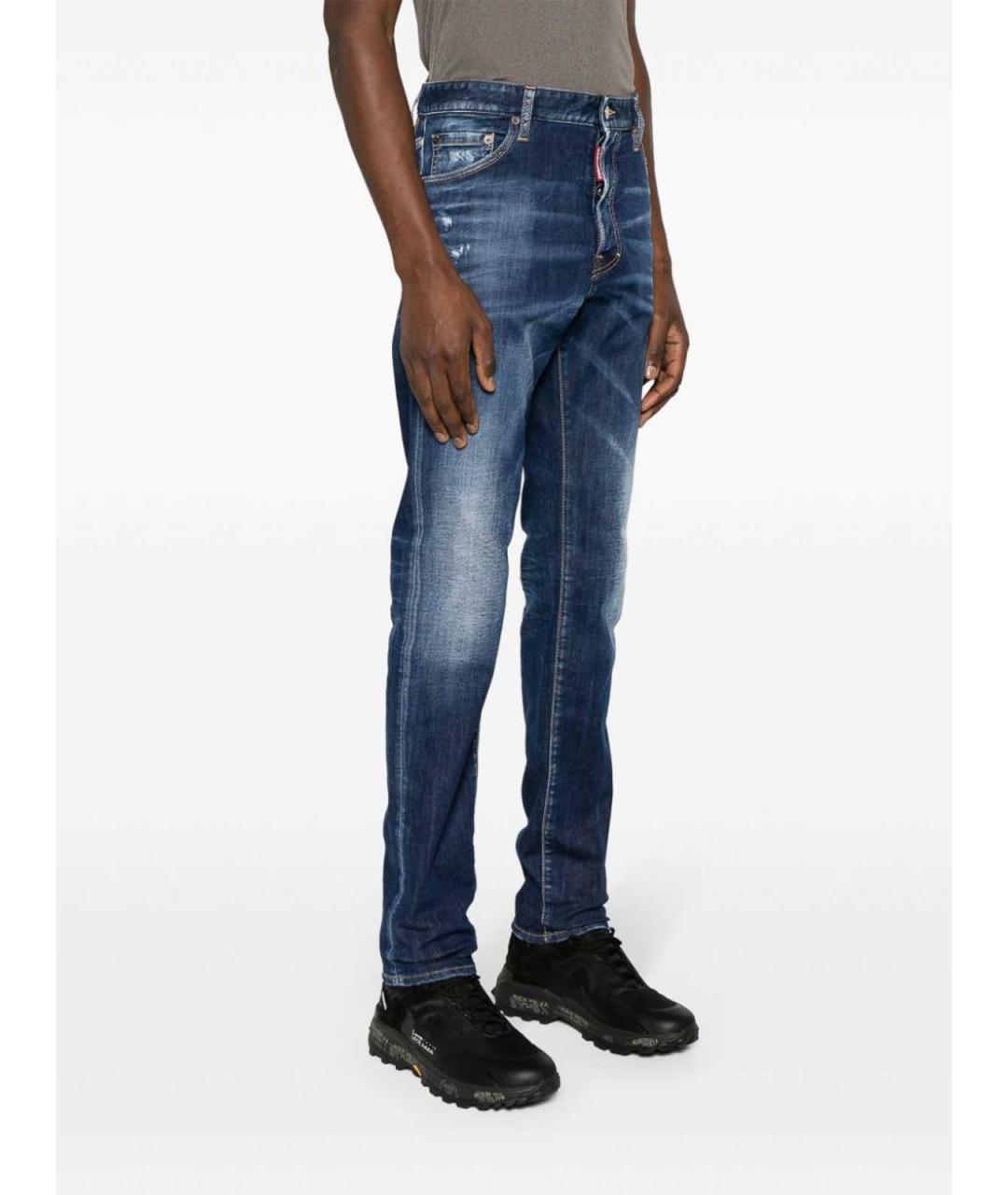 DSQUARED2 Синие хлопковые джинсы скинни, фото 2