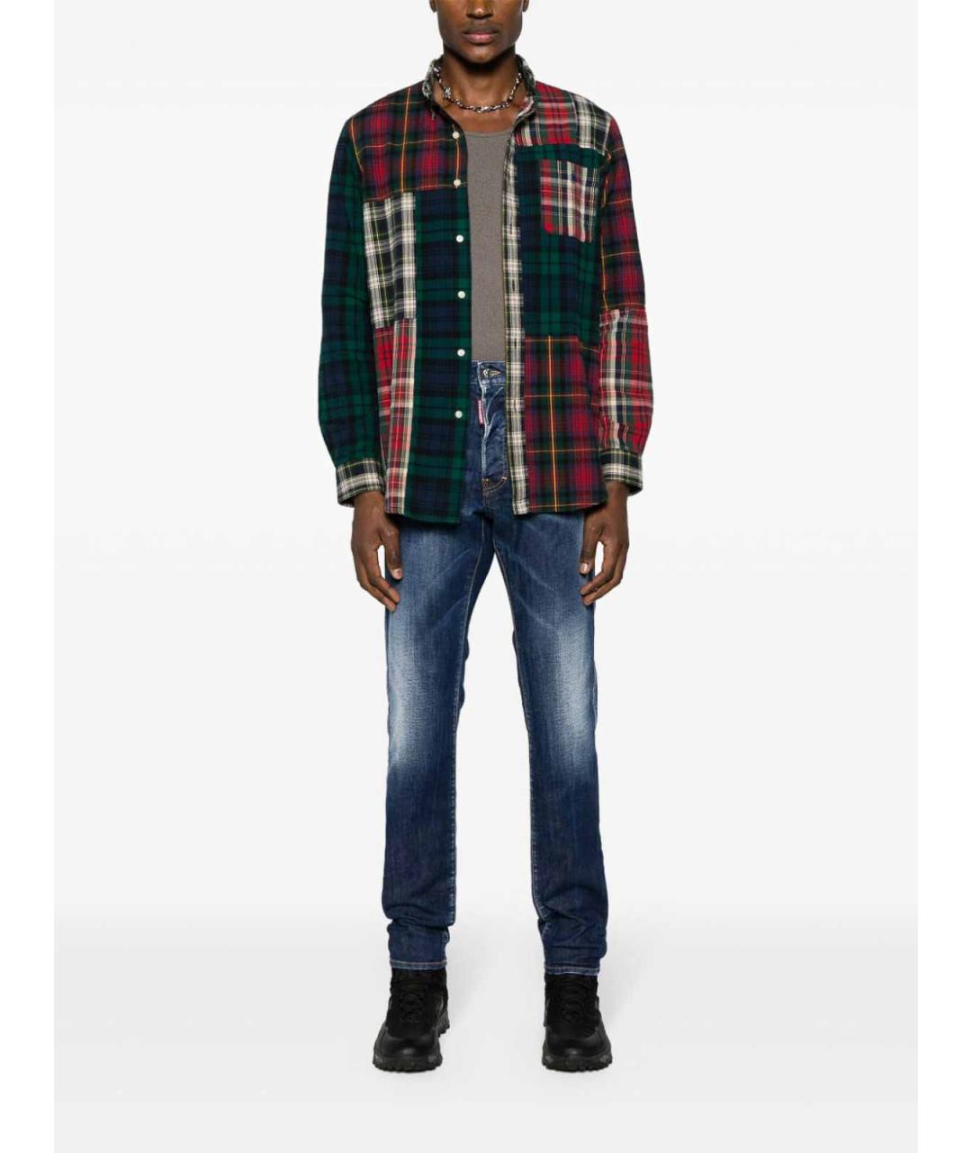 DSQUARED2 Синие хлопковые джинсы скинни, фото 4