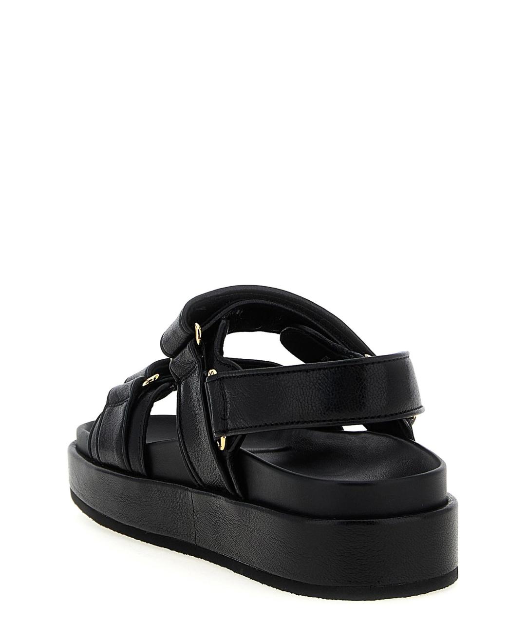 TORY BURCH Черные кожаные сандалии, фото 3