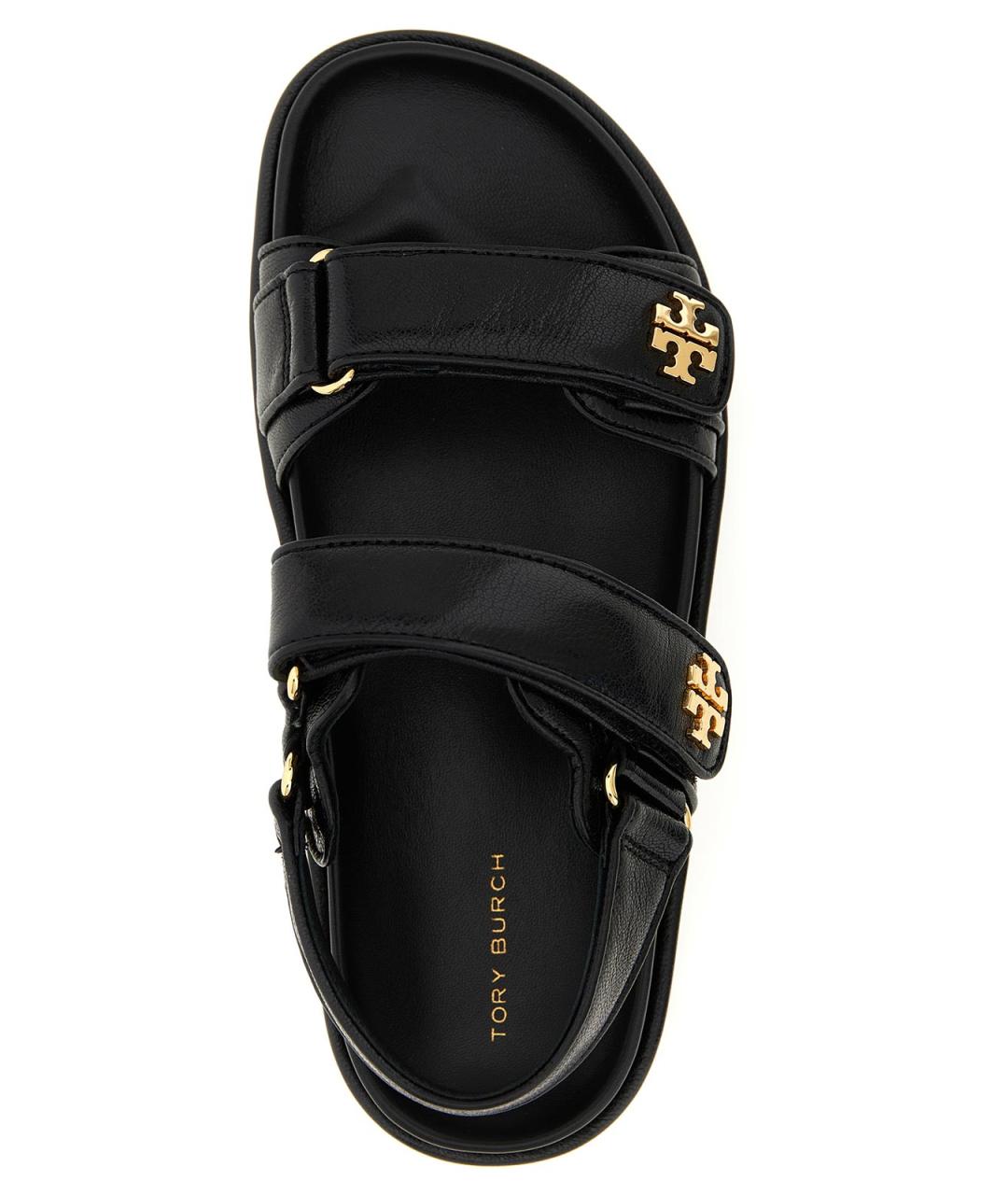 TORY BURCH Черные кожаные сандалии, фото 4