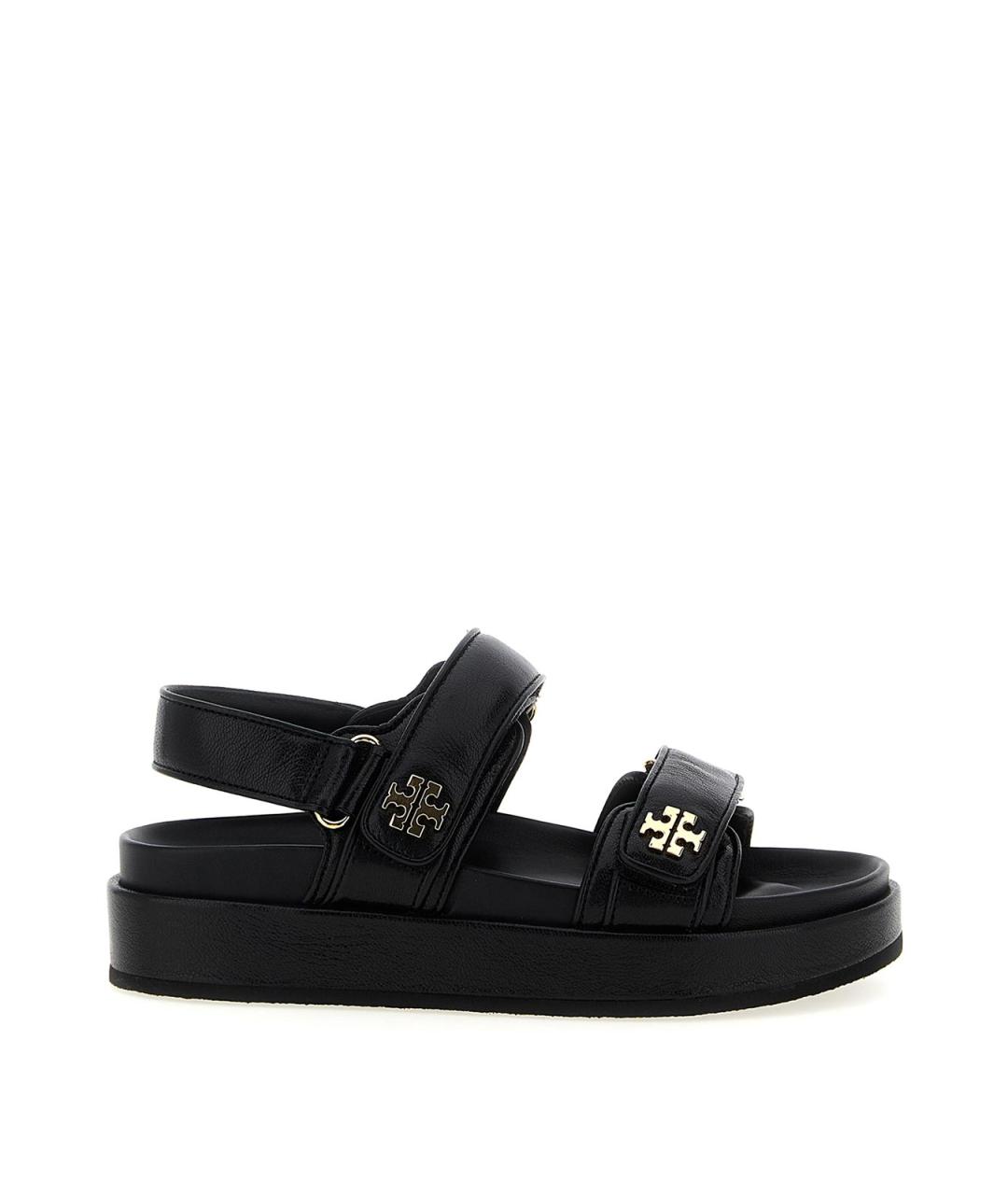 TORY BURCH Черные кожаные сандалии, фото 1