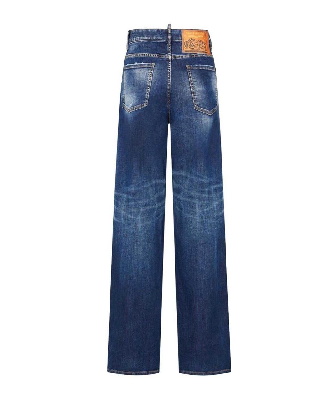 DSQUARED2 Синие хлопковые джинсы клеш, фото 2