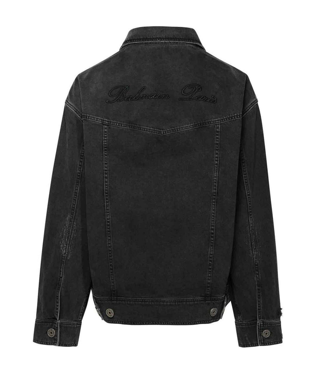BALMAIN Черная хлопковая куртка, фото 2