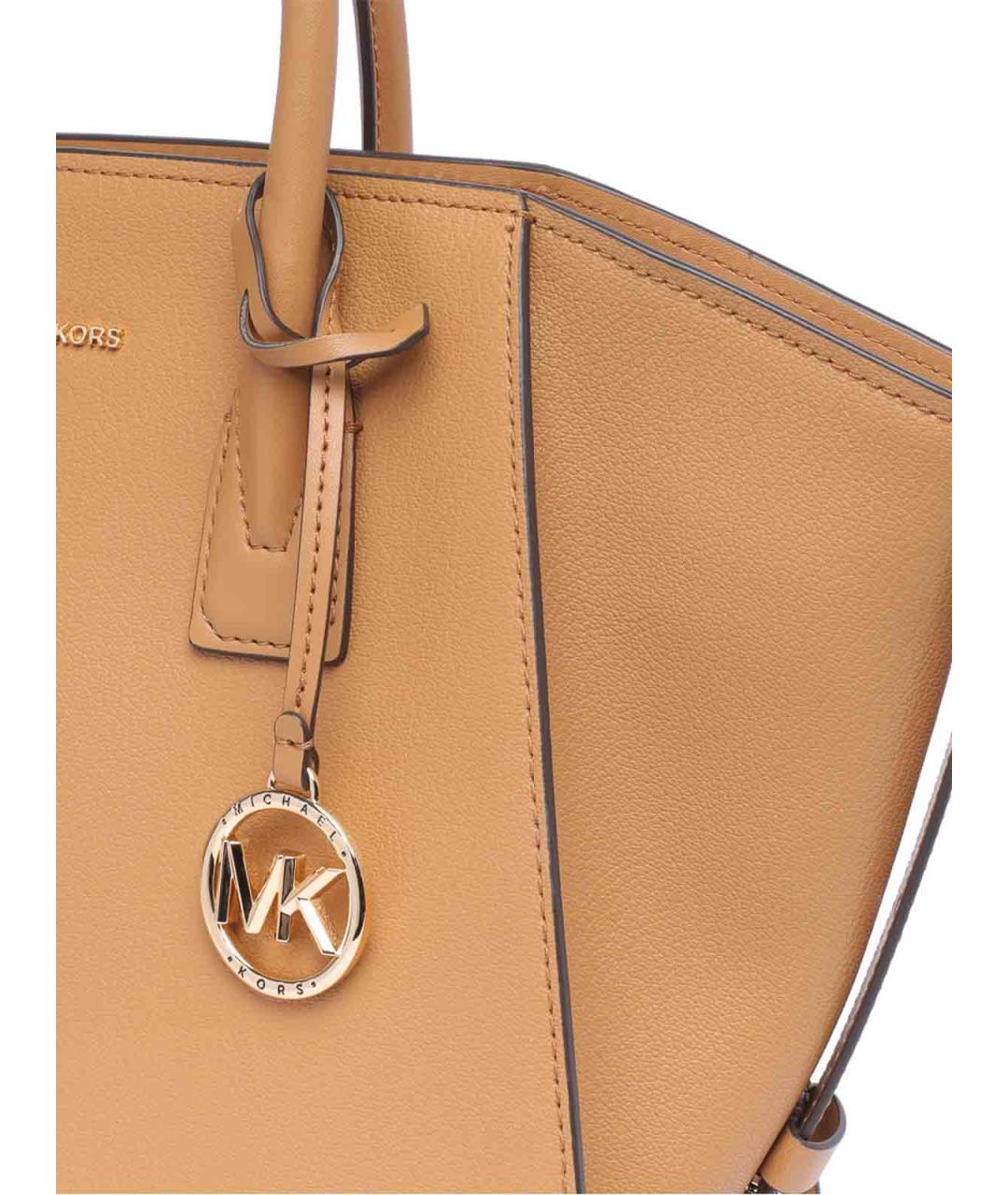 MICHAEL MICHAEL KORS Бежевая кожаная сумка тоут, фото 4