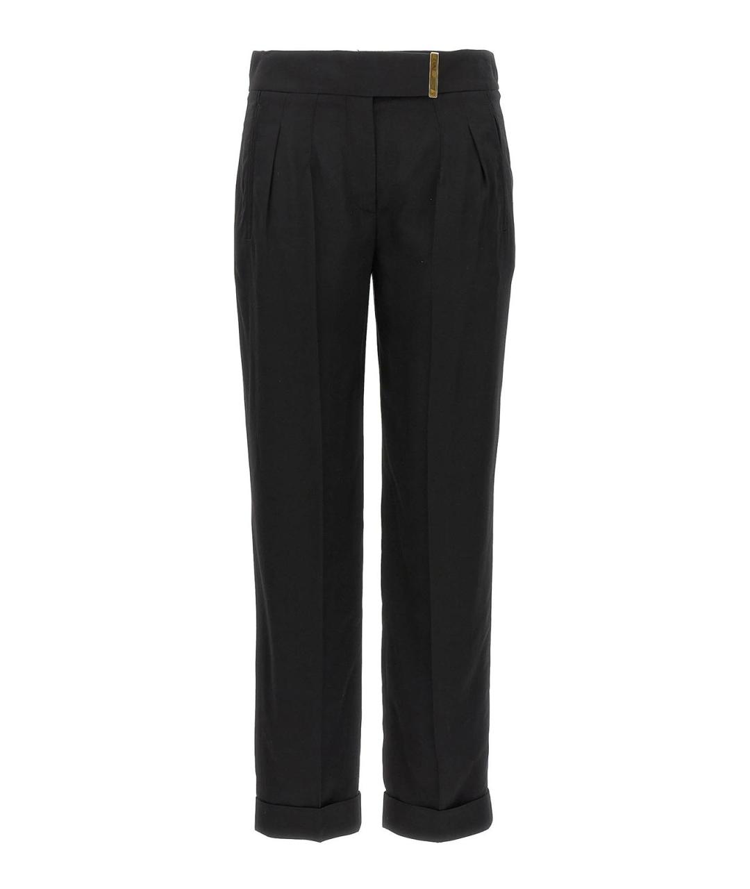 TOM FORD Черные вискозные прямые брюки, фото 1