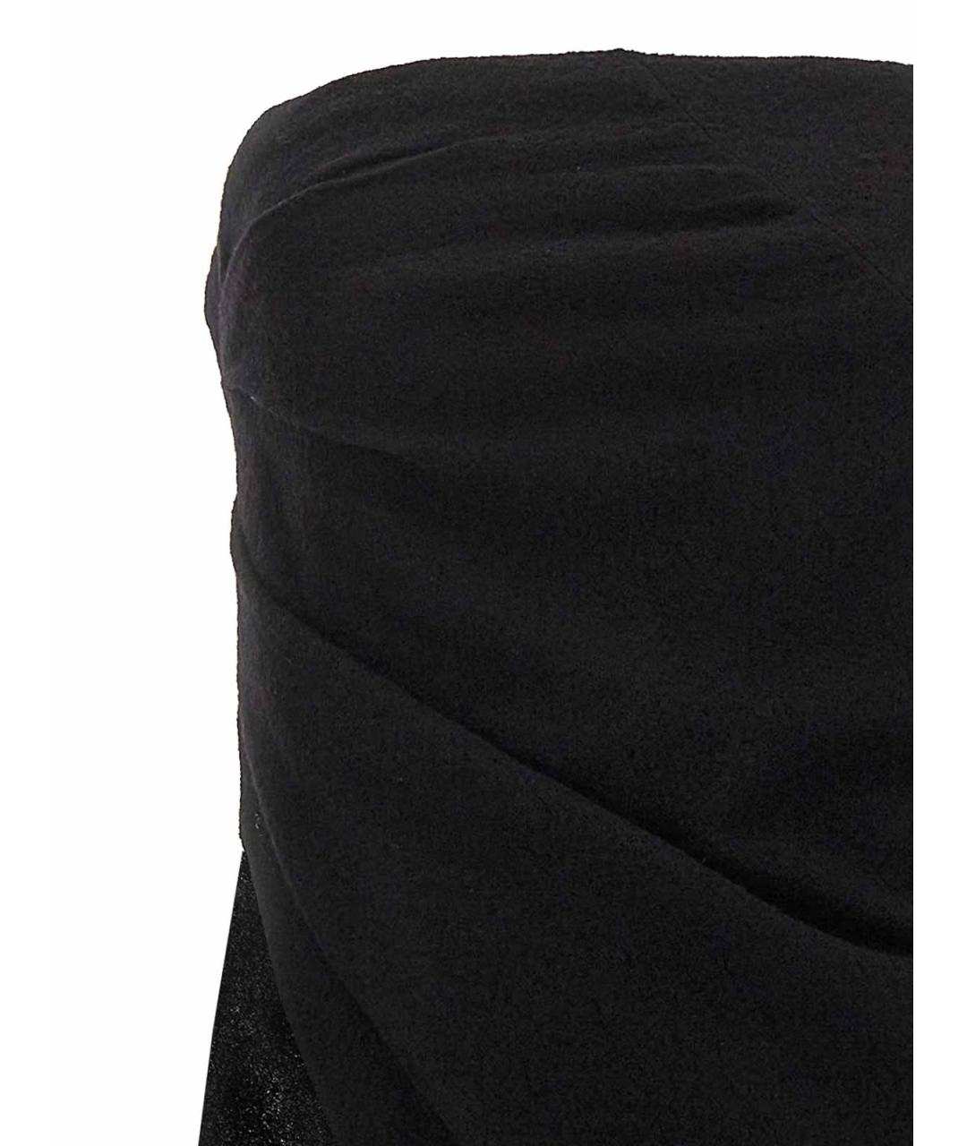 RICK OWENS Черная шерстяная майка, фото 3
