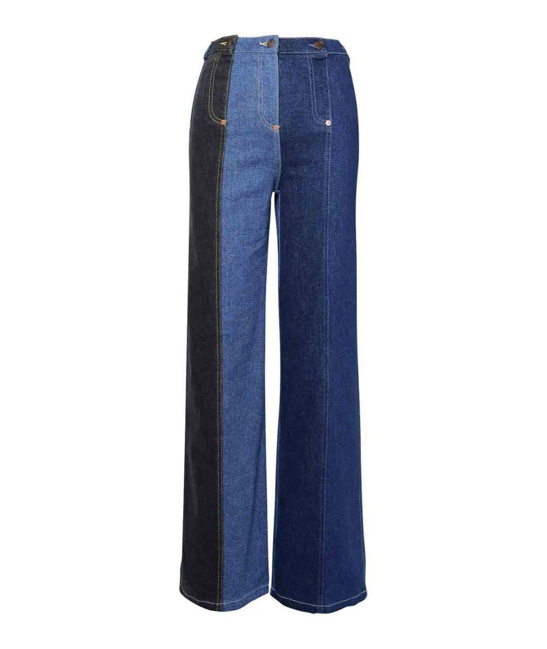 MOSCHINO Синие хлопко-эластановые джинсы клеш, фото 1