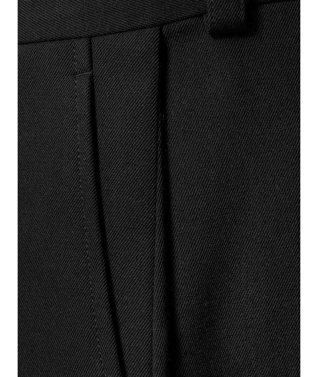 BALENCIAGA Черные шерстяные прямые брюки, фото 3