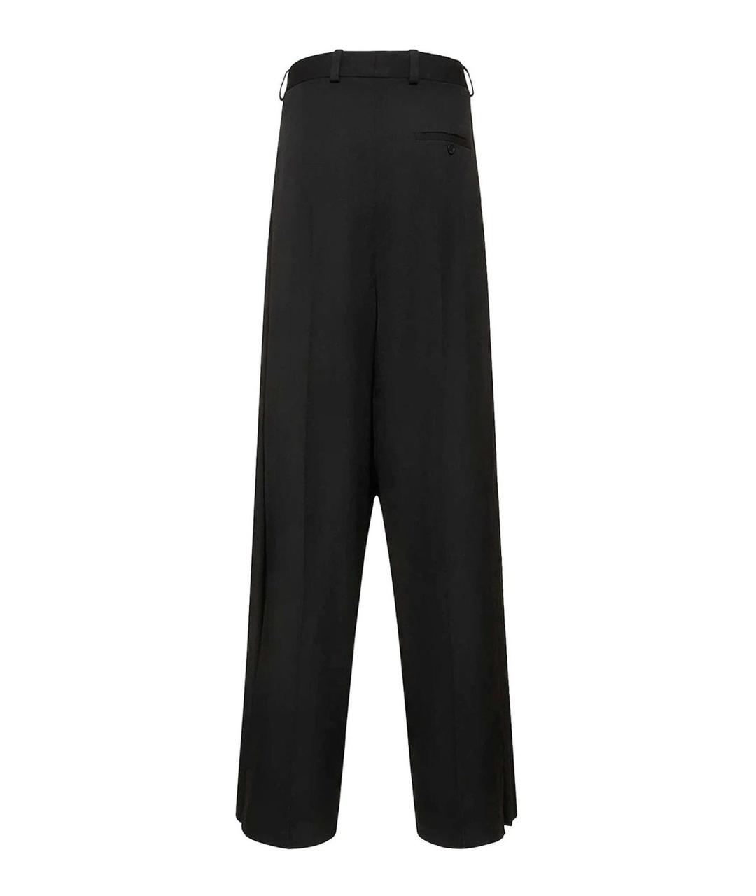 BALENCIAGA Черные шерстяные прямые брюки, фото 2