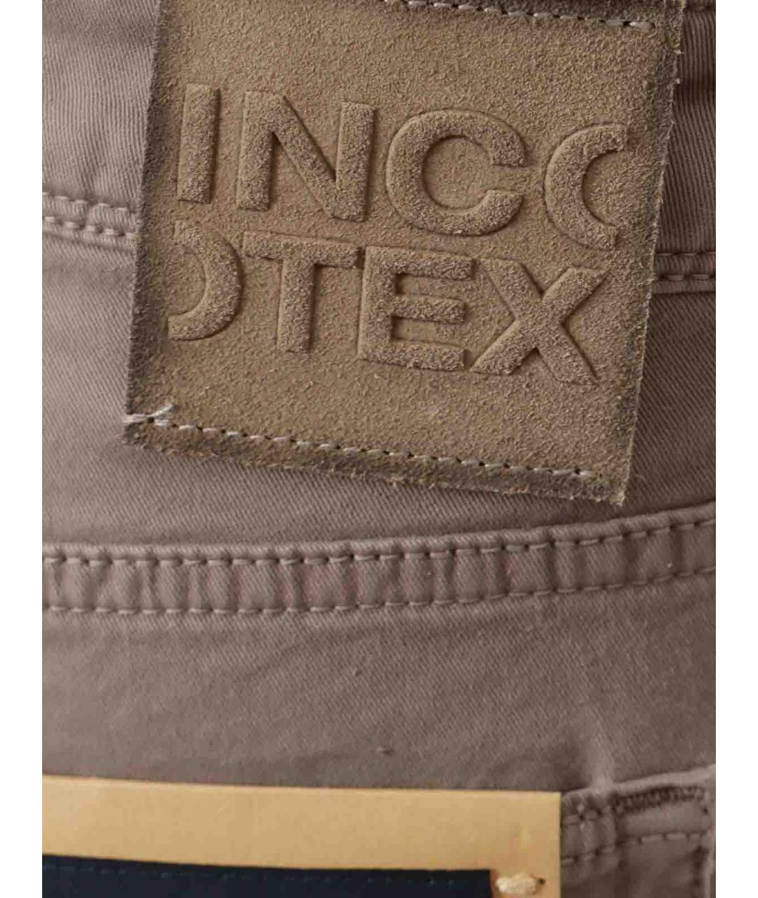 INCOTEX Серые замшевые повседневные брюки, фото 3