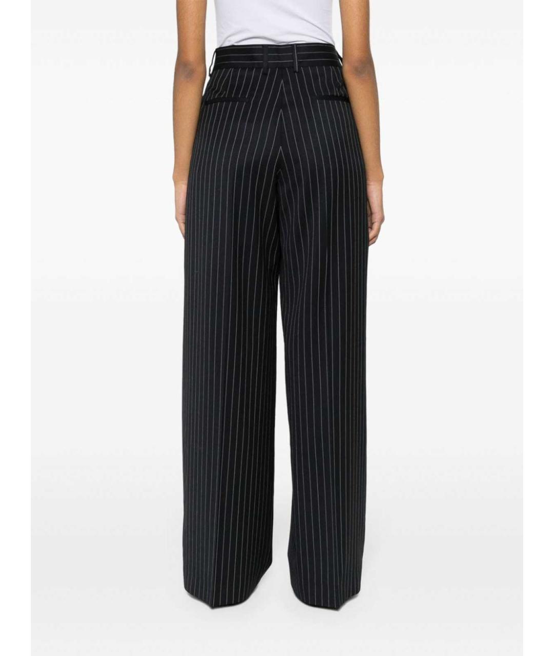 MSGM Синие шерстяные прямые брюки, фото 5