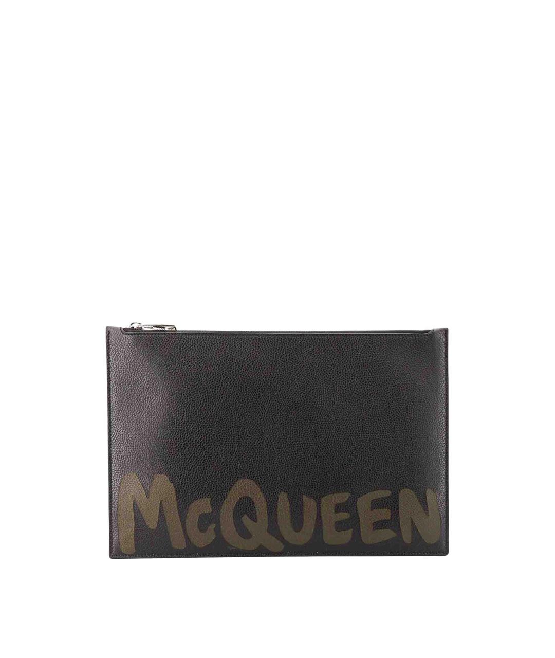 ALEXANDER MCQUEEN Черная кожаная барсетка, фото 1