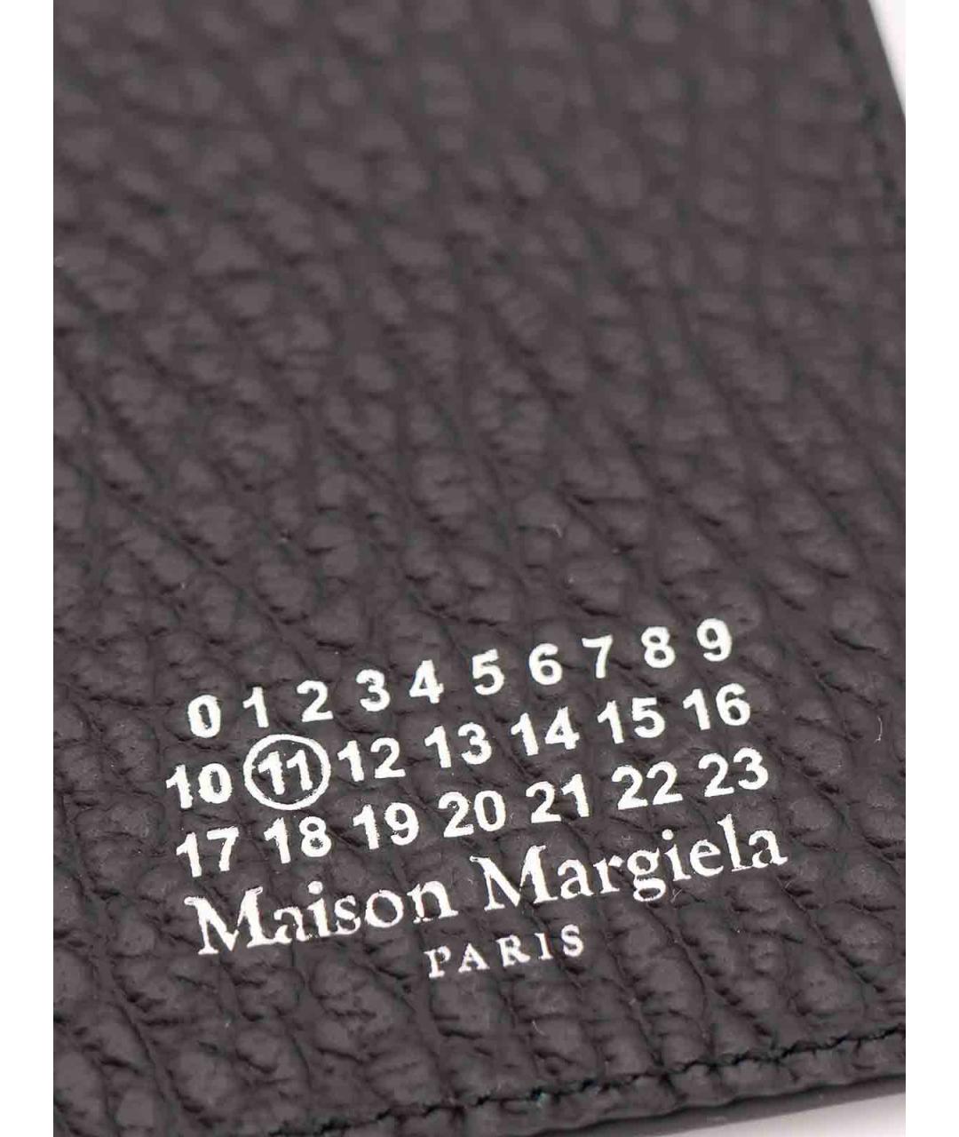 MAISON MARGIELA Черный кожаный кардхолдер, фото 3