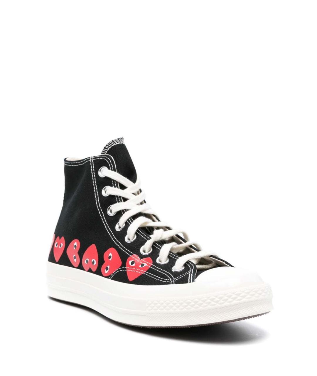 COMME DES GARÇONS Черные текстильные высокие кроссовки / кеды, фото 3