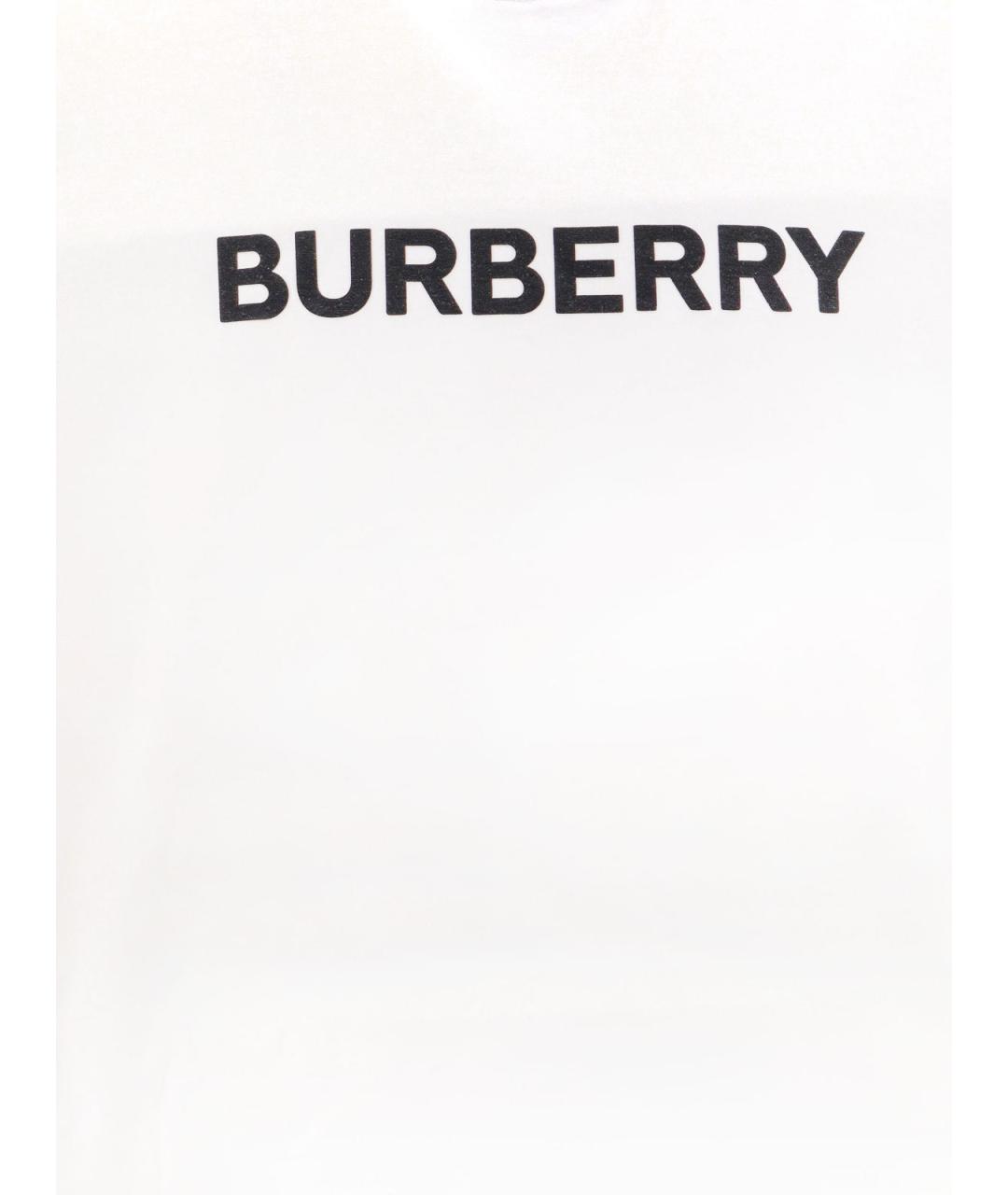 BURBERRY Белая хлопковая футболка, фото 3