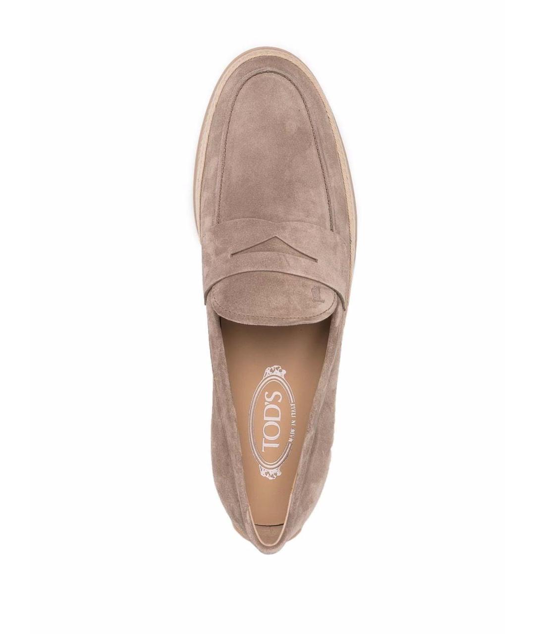 TOD'S Бежевые лоферы, фото 3
