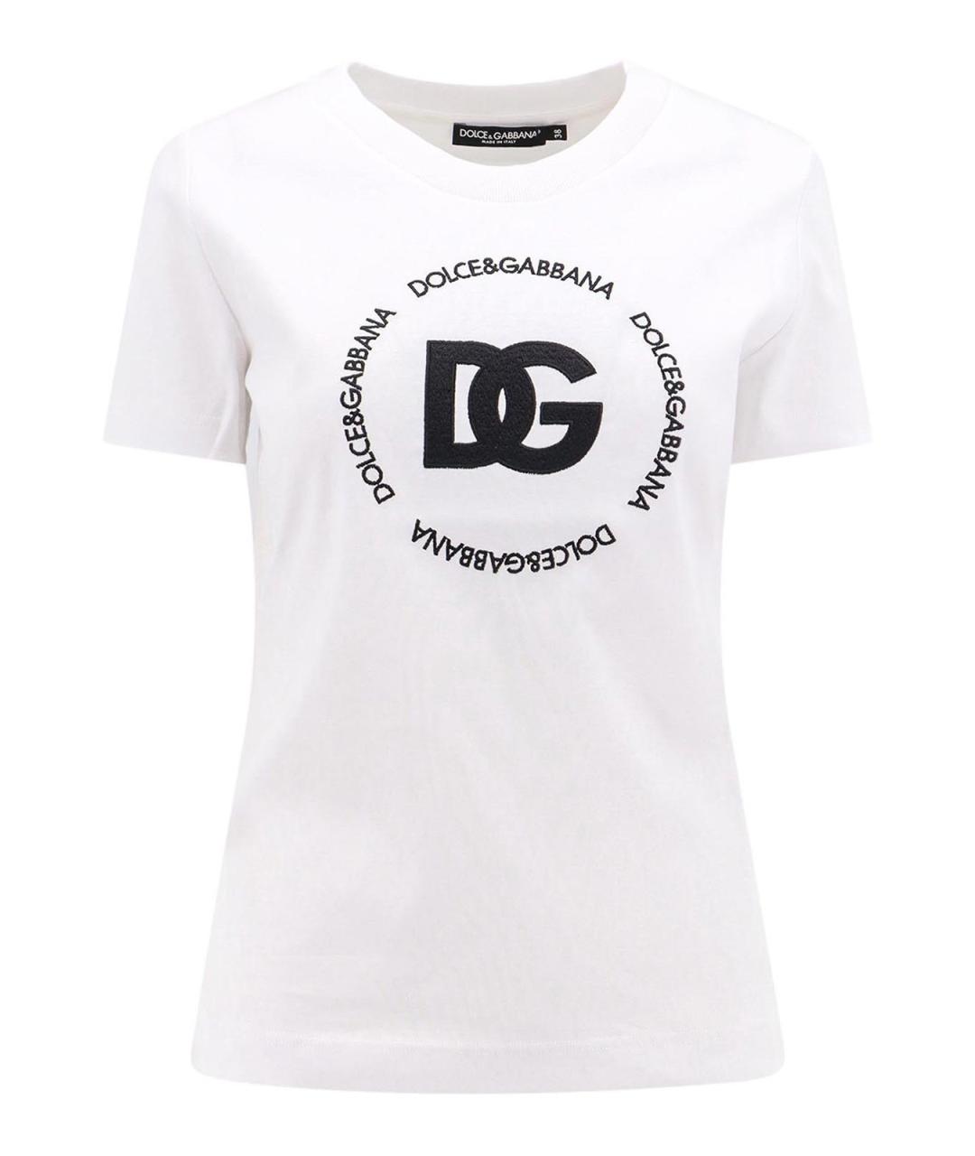 DOLCE&GABBANA Белая хлопковая футболка, фото 1
