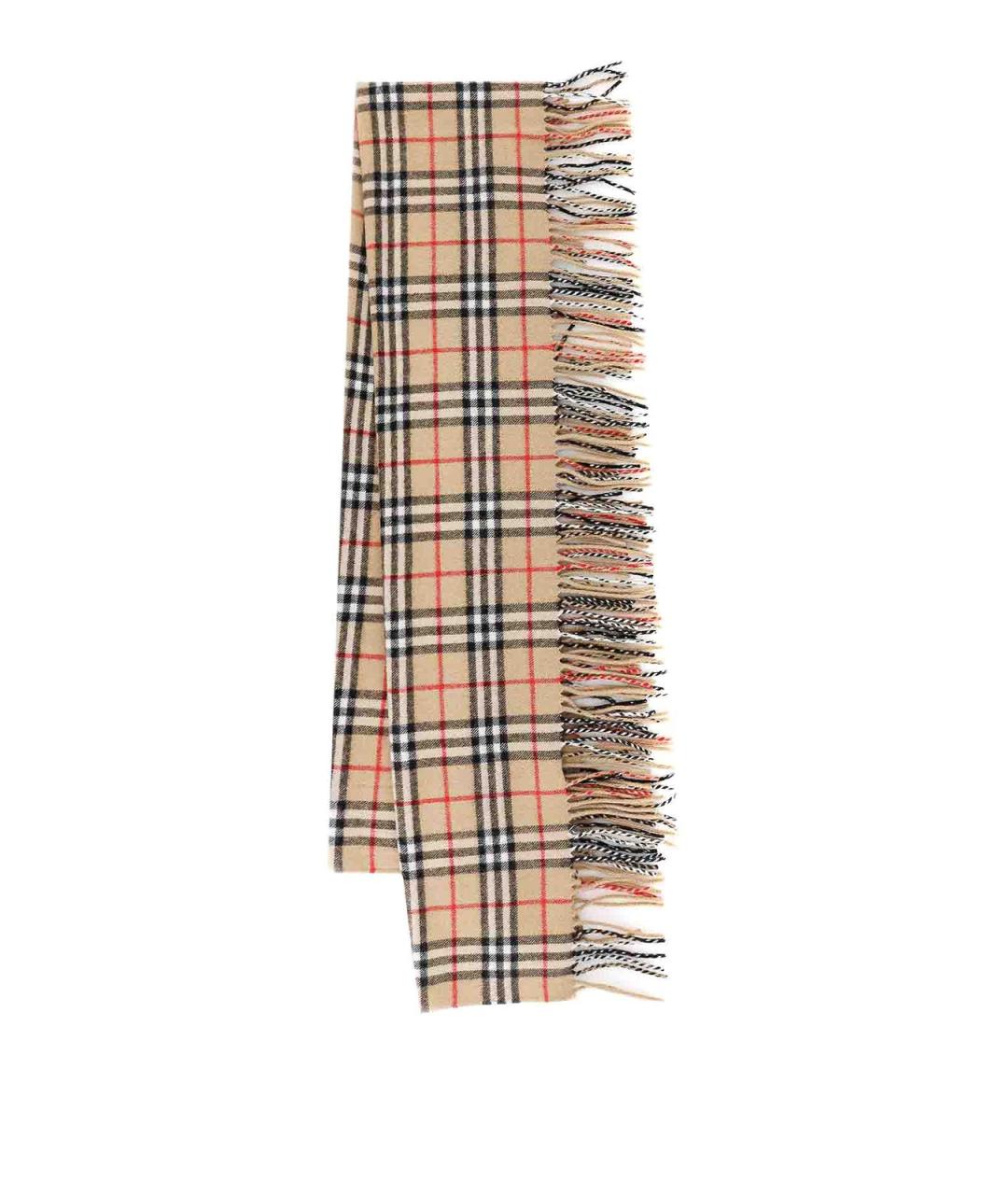 BURBERRY Бежевый кашемировый шарф, фото 1