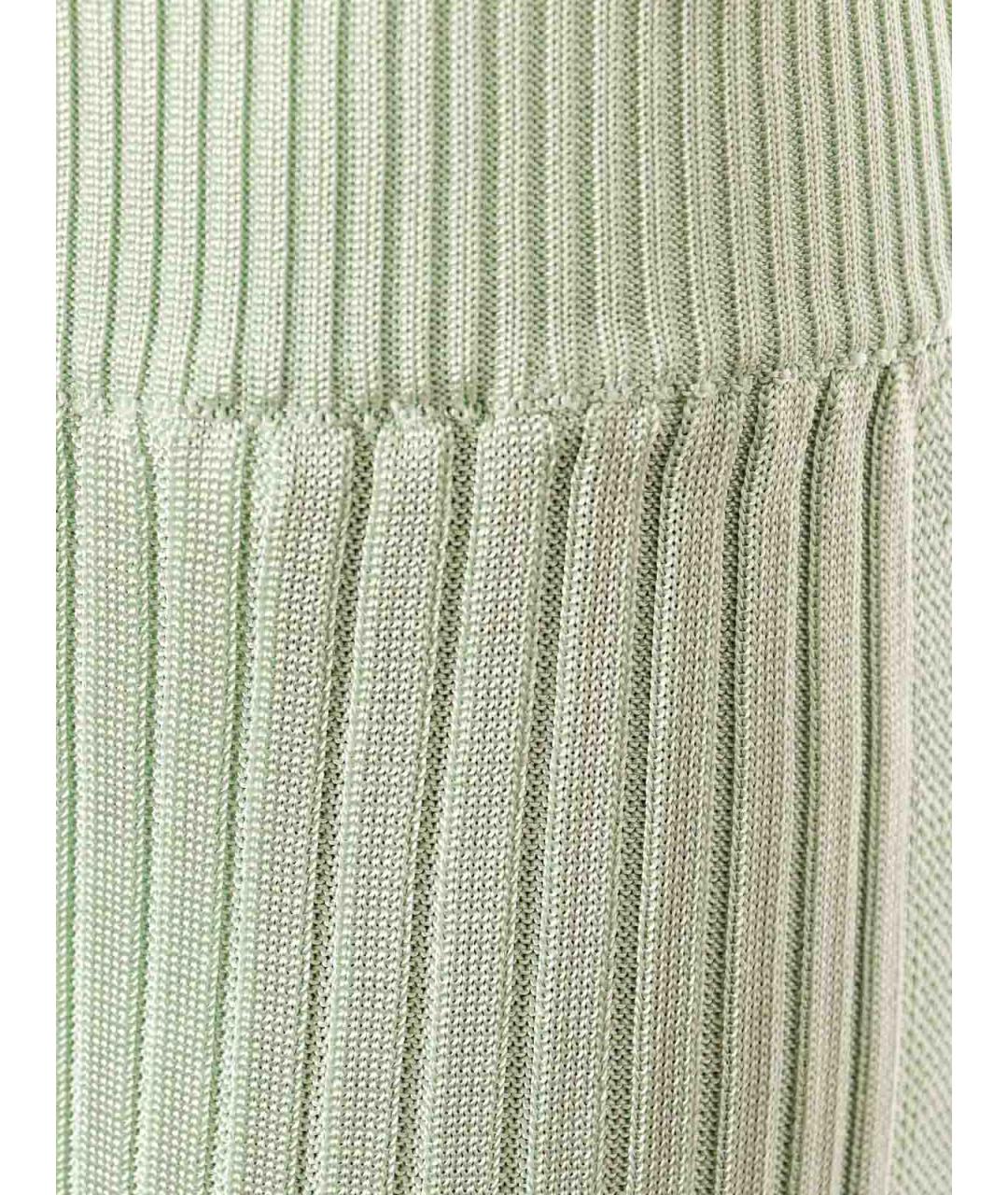 JIL SANDER Зеленые вискозные брюки узкие, фото 3