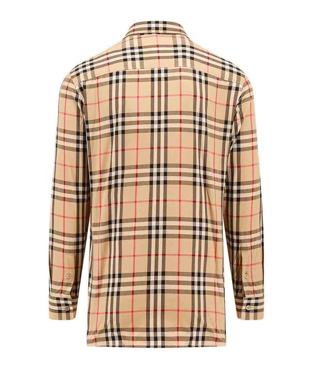 BURBERRY Бежевая хлопковая кэжуал рубашка, фото 2
