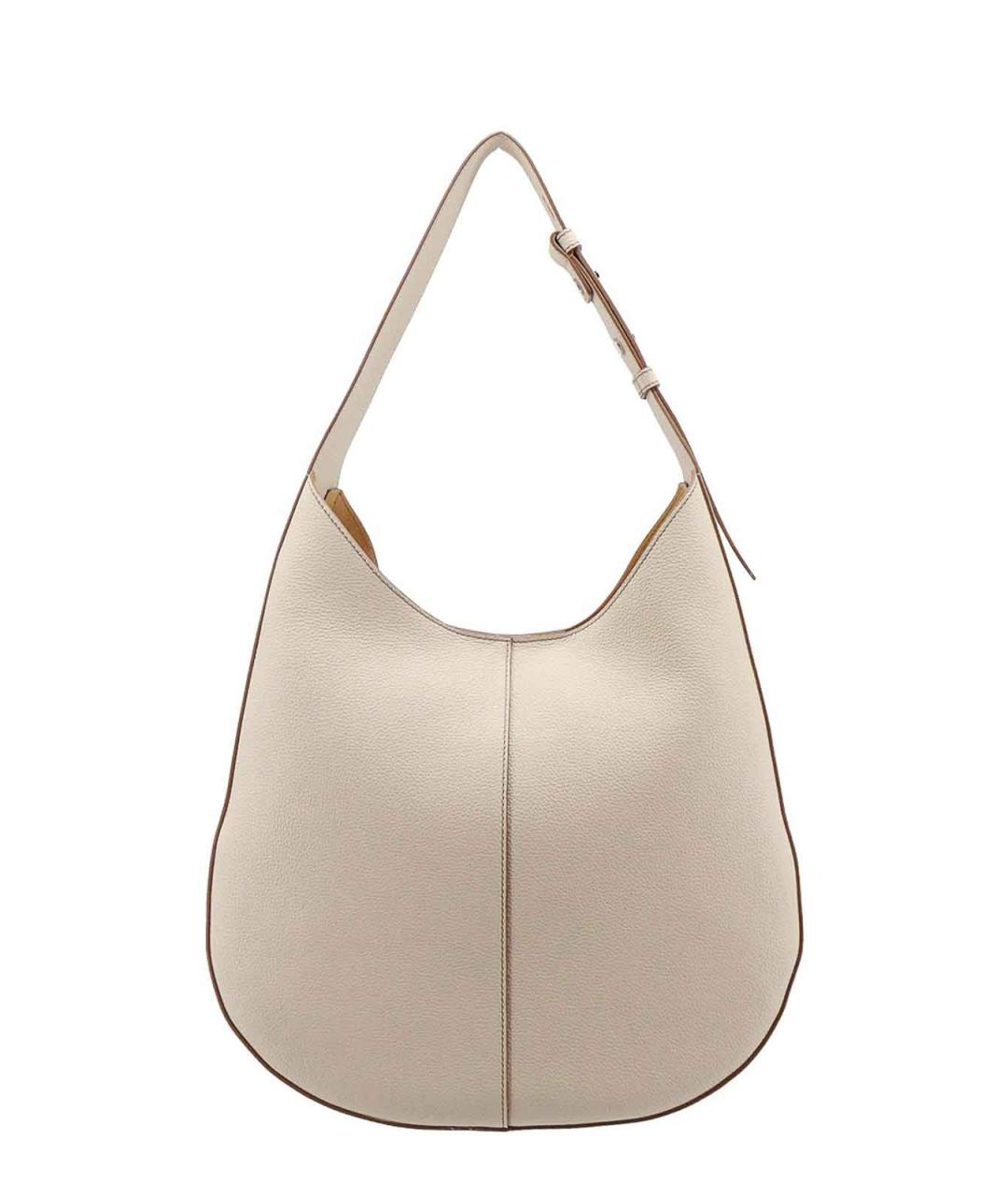 TOD'S Бежевая кожаная сумка через плечо, фото 2