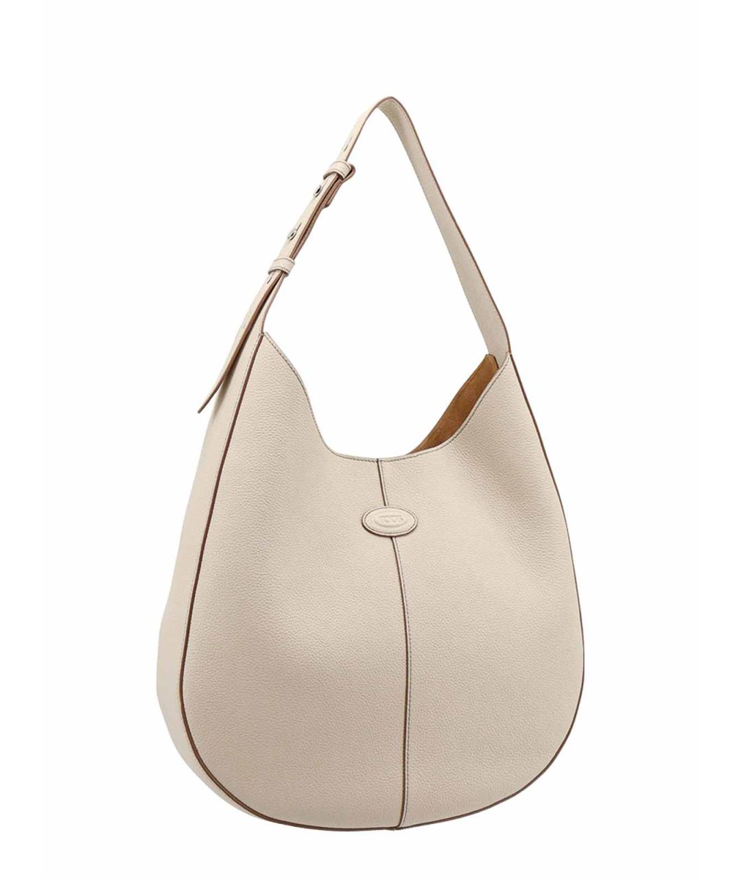 TOD'S Бежевая кожаная сумка через плечо, фото 3