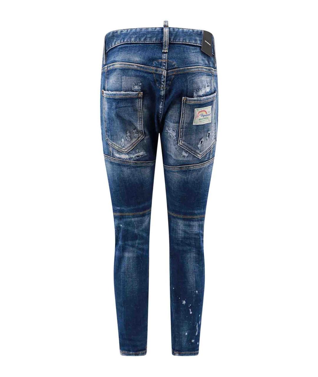 DSQUARED2 Синие хлопковые джинсы скинни, фото 2