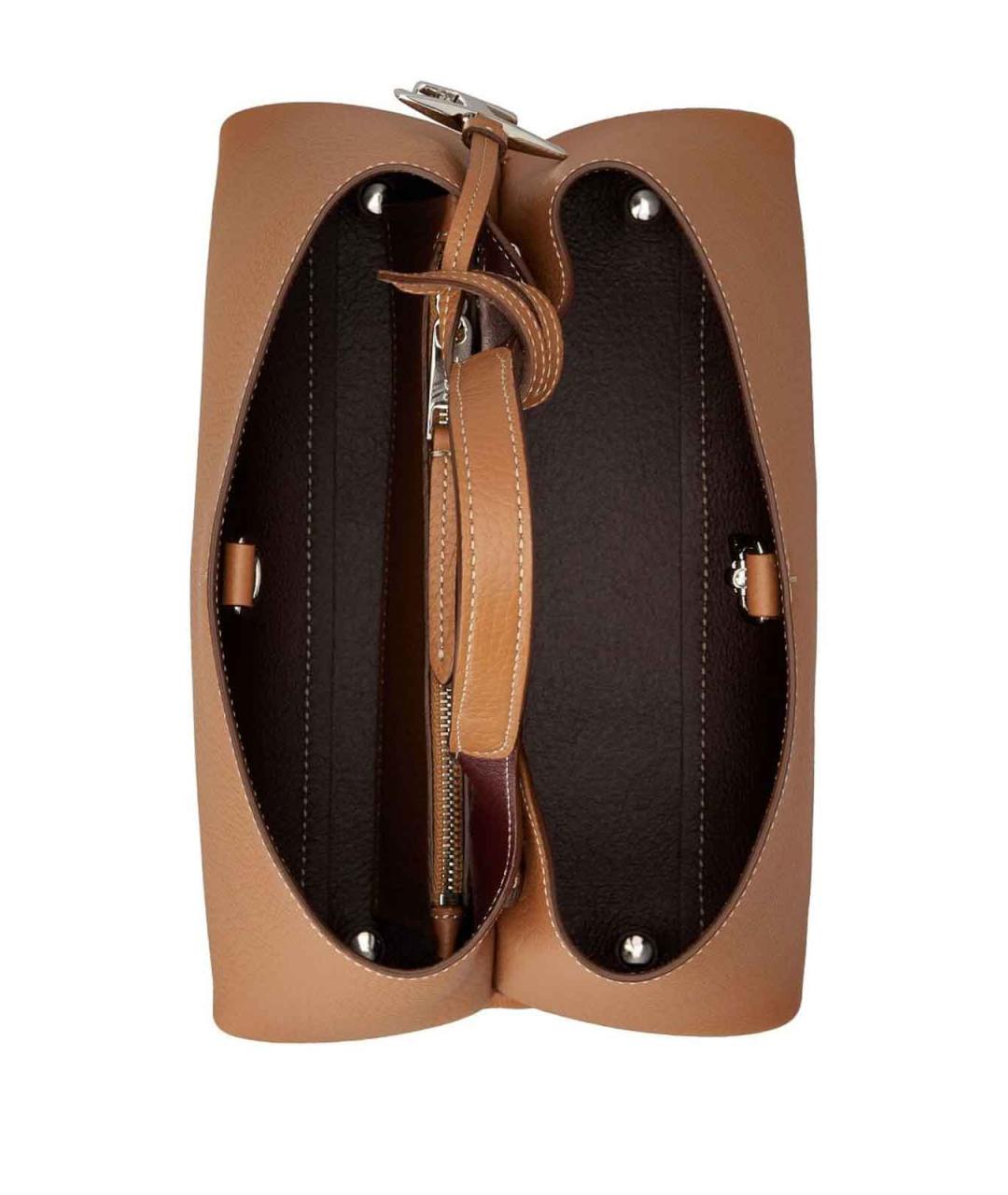 TOD'S Коричневая кожаная сумка тоут, фото 4