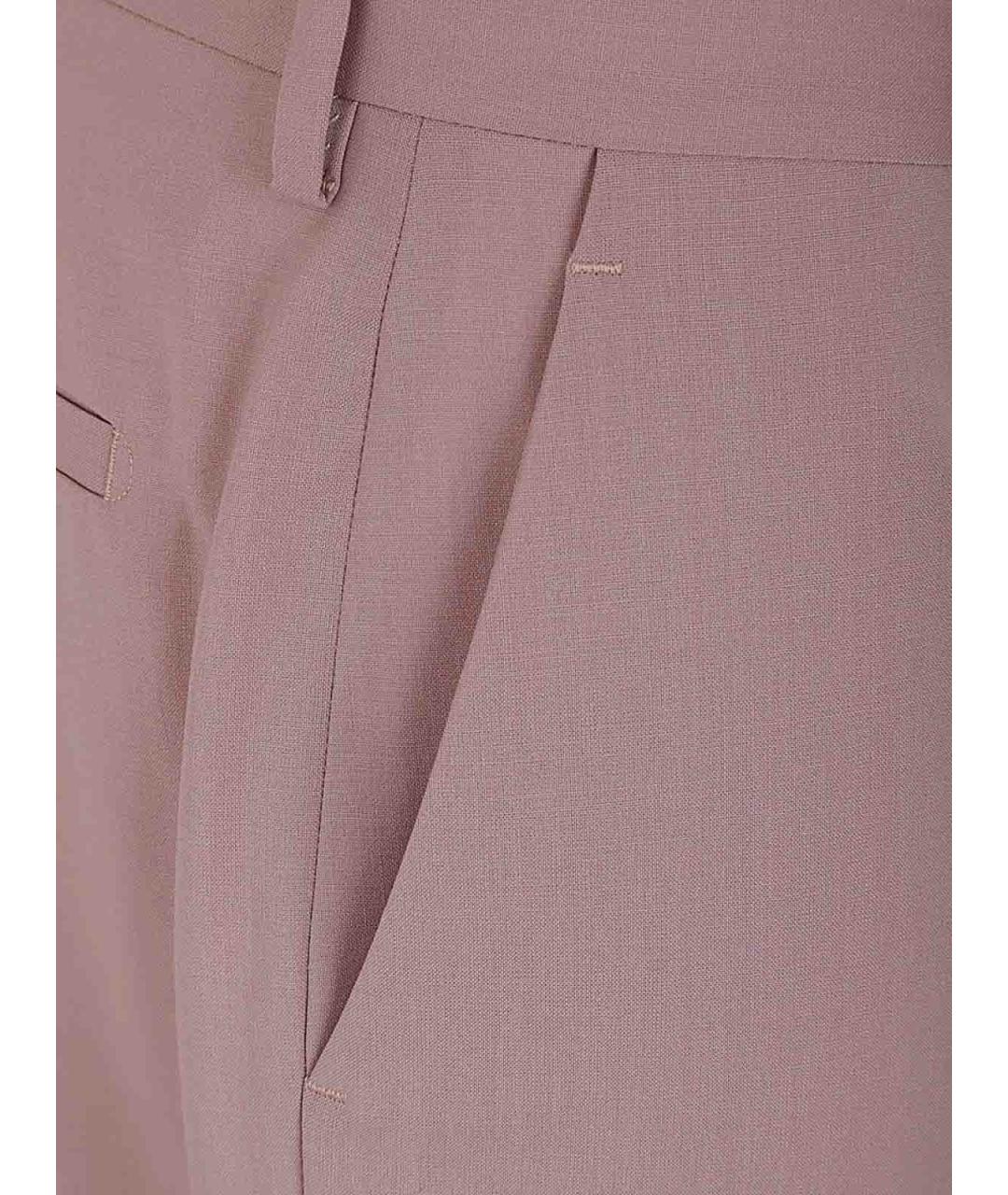 RICK OWENS Розовые шерстяные брюки узкие, фото 3