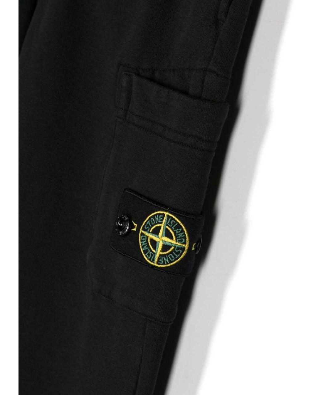 STONE ISLAND Черные хлопковые брюки и шорты, фото 3