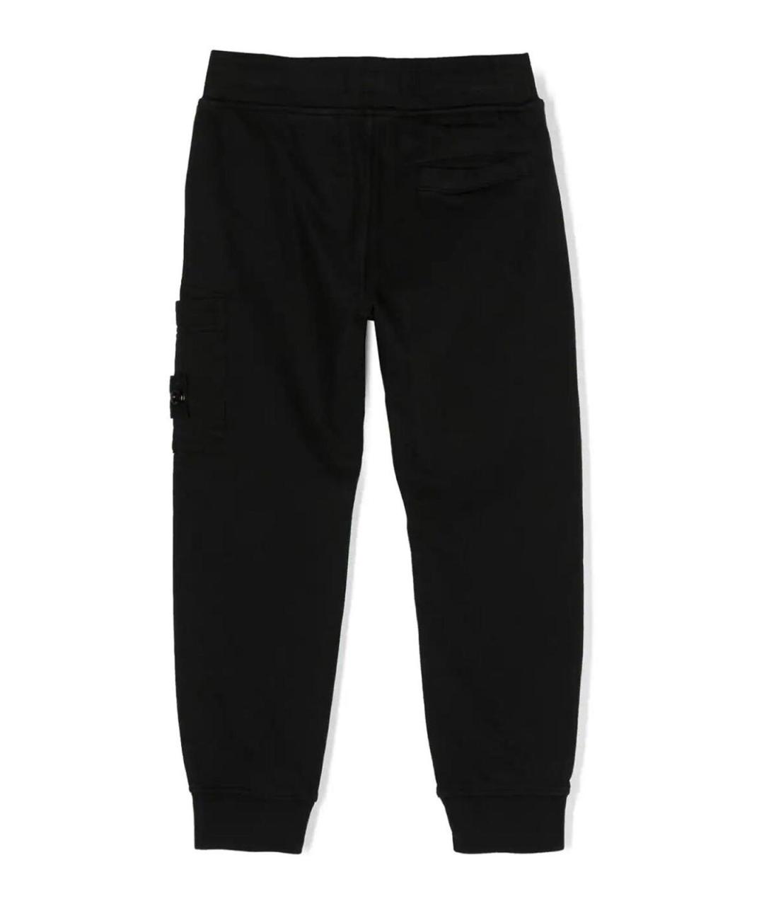 STONE ISLAND Черные хлопковые брюки и шорты, фото 2
