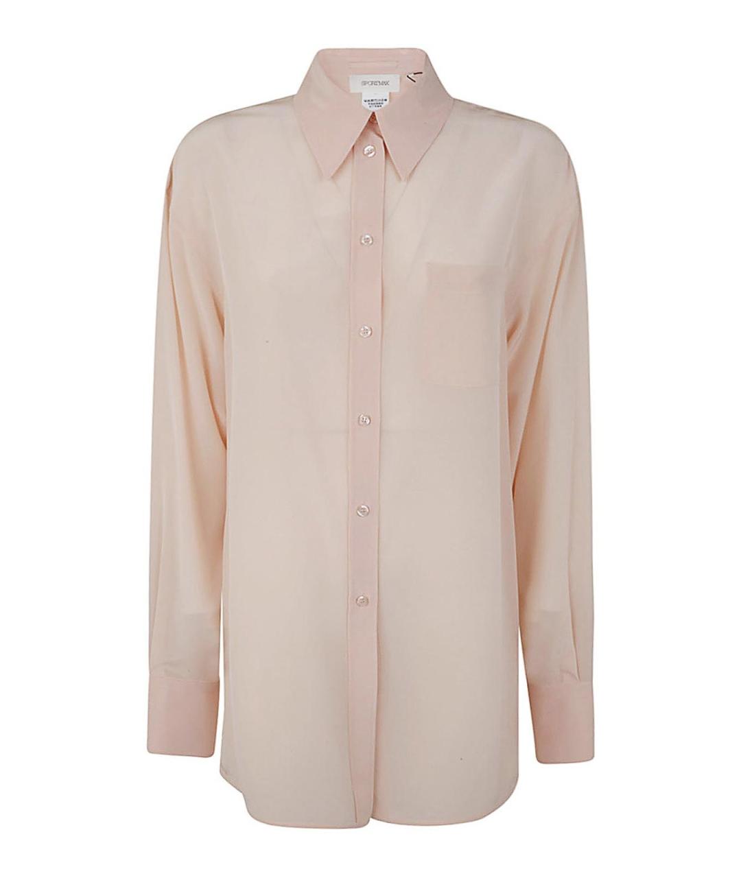 MAX MARA Розовая хлопковая рубашка, фото 1