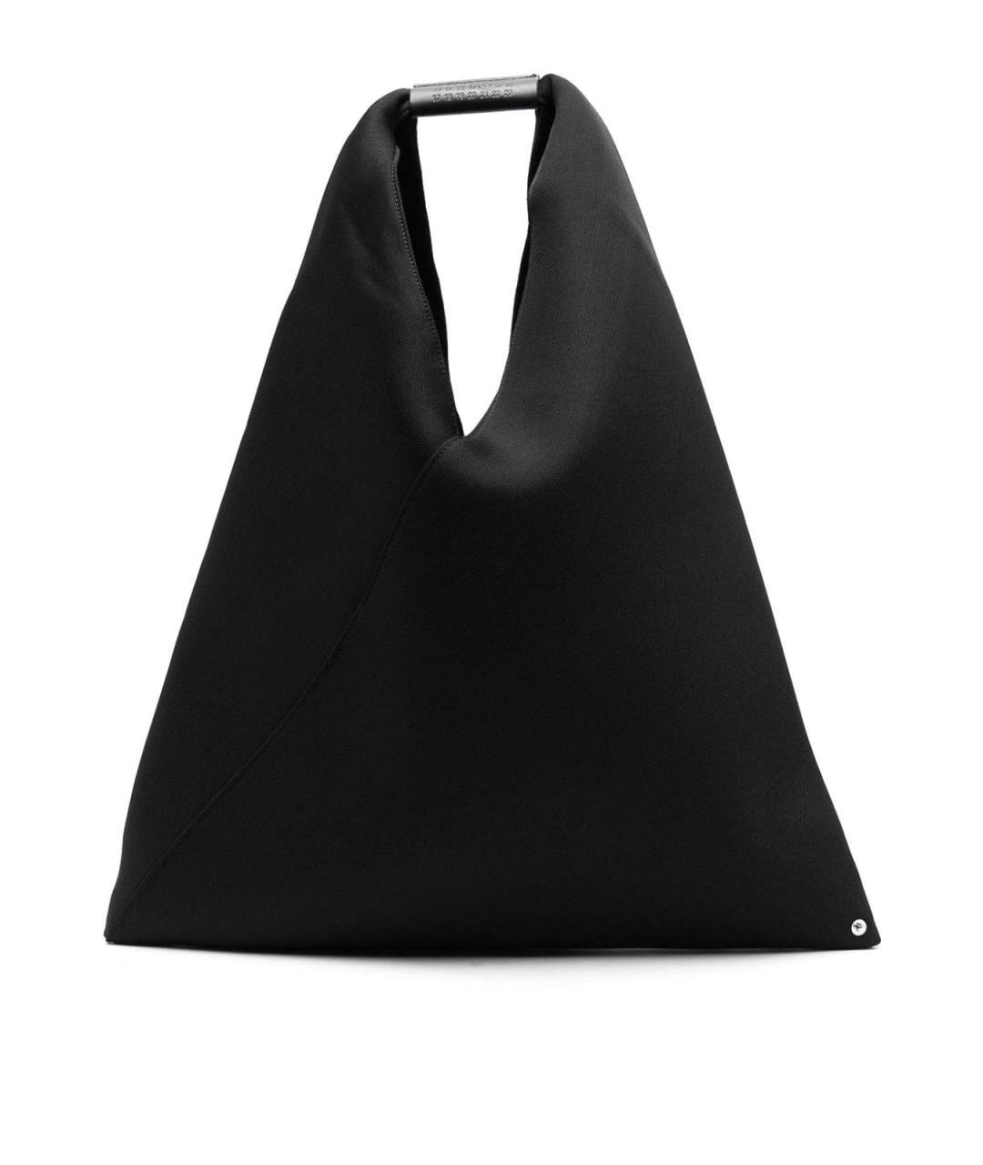 MM6 MAISON MARGIELA Черная кожаная сумка тоут, фото 1