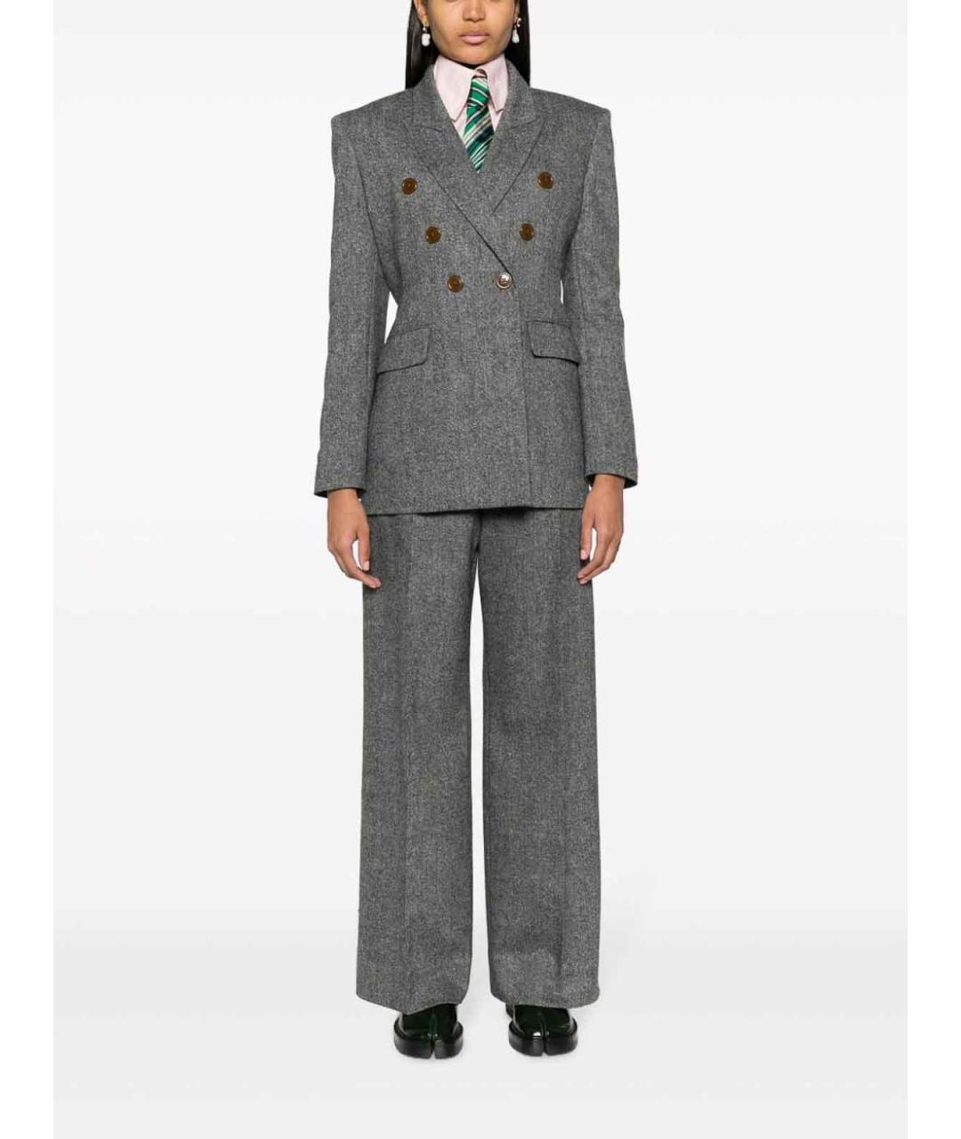 VIVIENNE WESTWOOD Черные шерстяные брюки широкие, фото 3