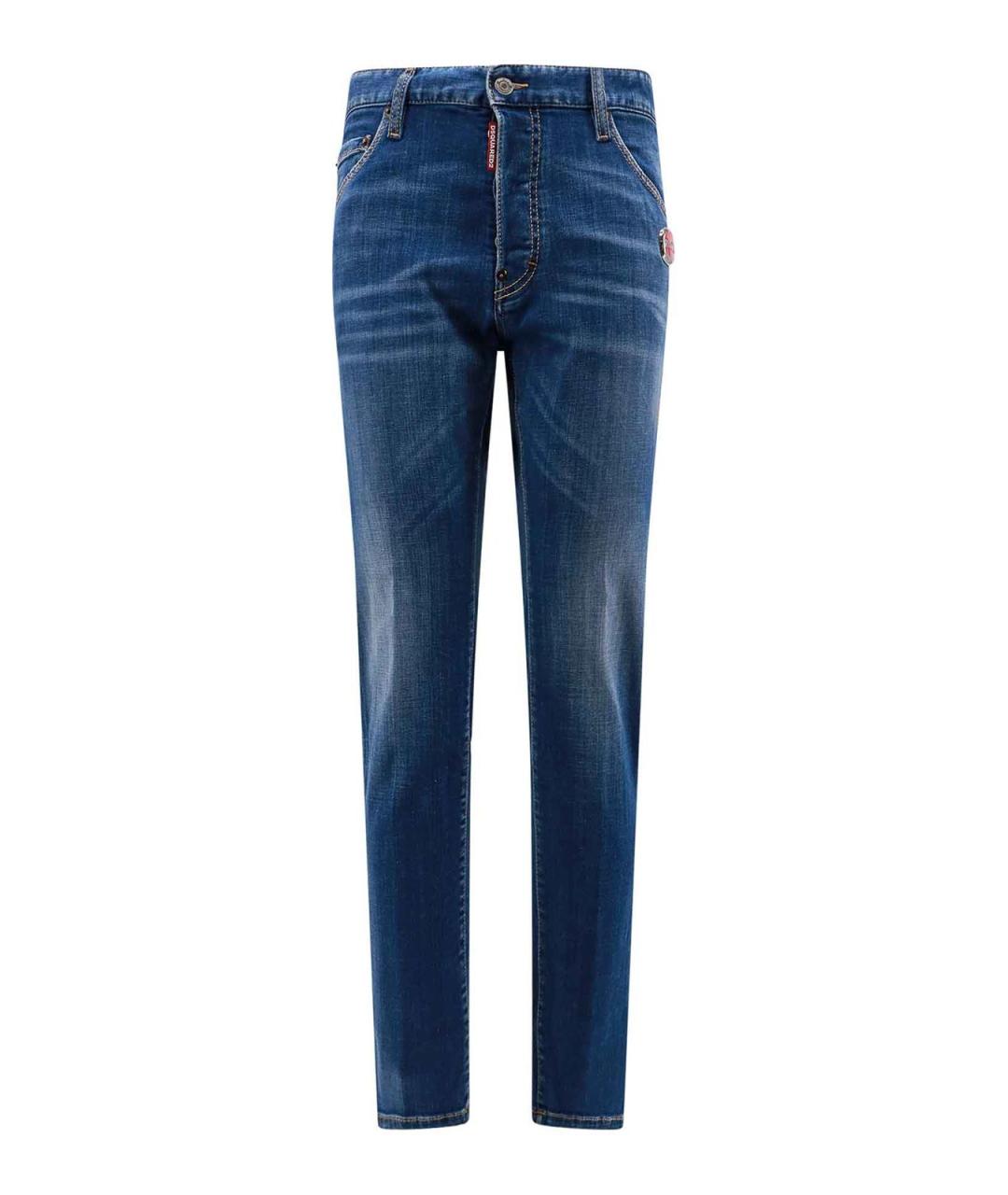 DSQUARED2 Синие хлопковые джинсы скинни, фото 1